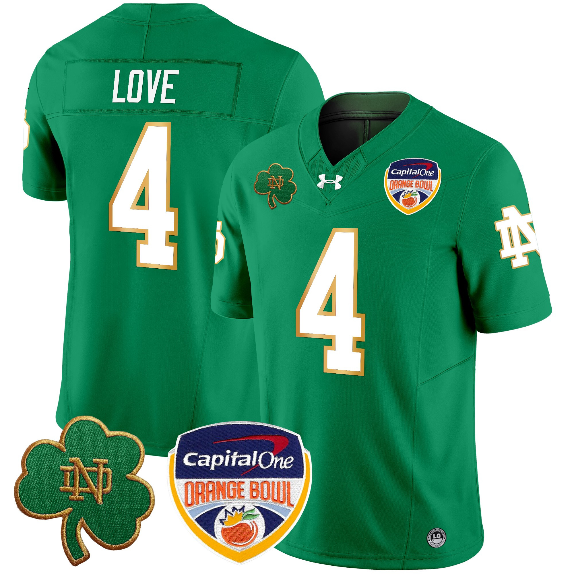 Men's Notre Dame Fighting Irish 2024 Orange Bowl Patch Vapor Limited Jersey - All Stitched