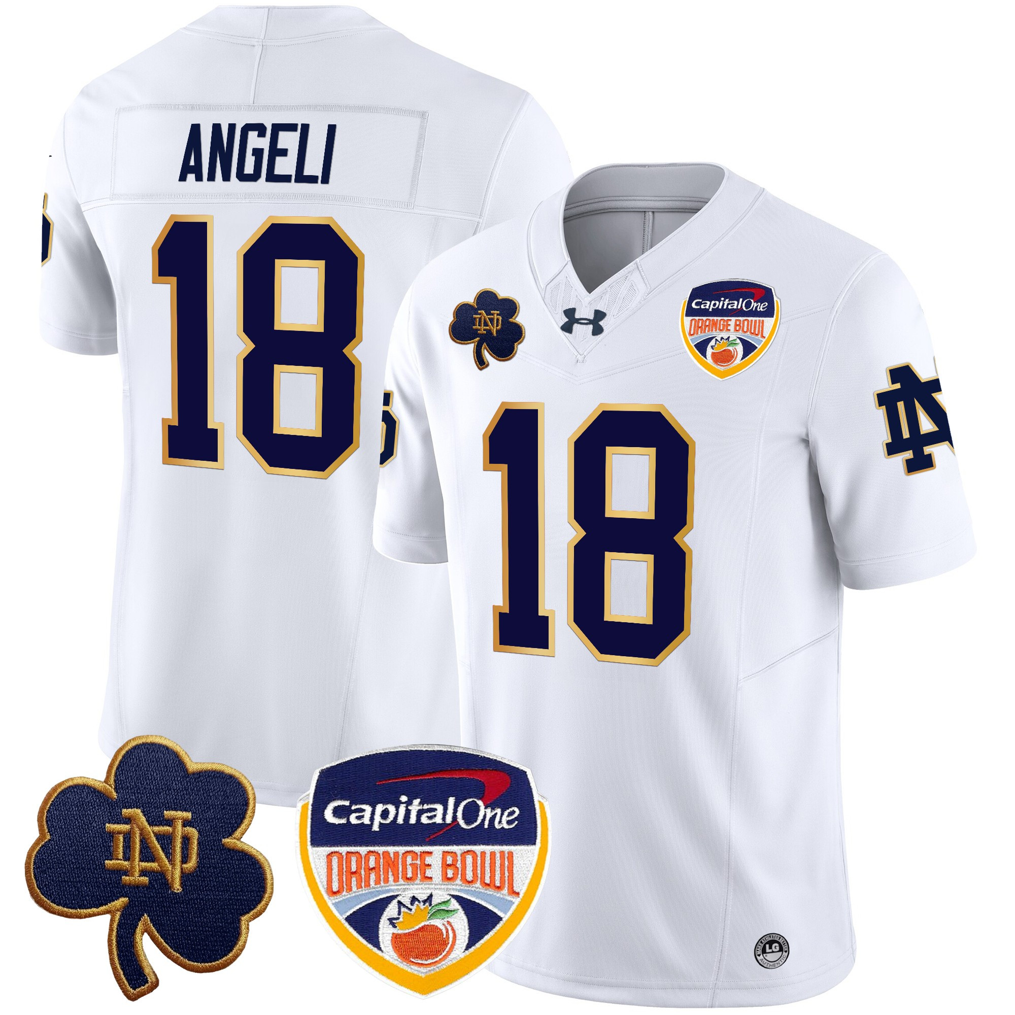 Men's Notre Dame Fighting Irish 2024 Orange Bowl Patch Vapor Limited Jersey - All Stitched