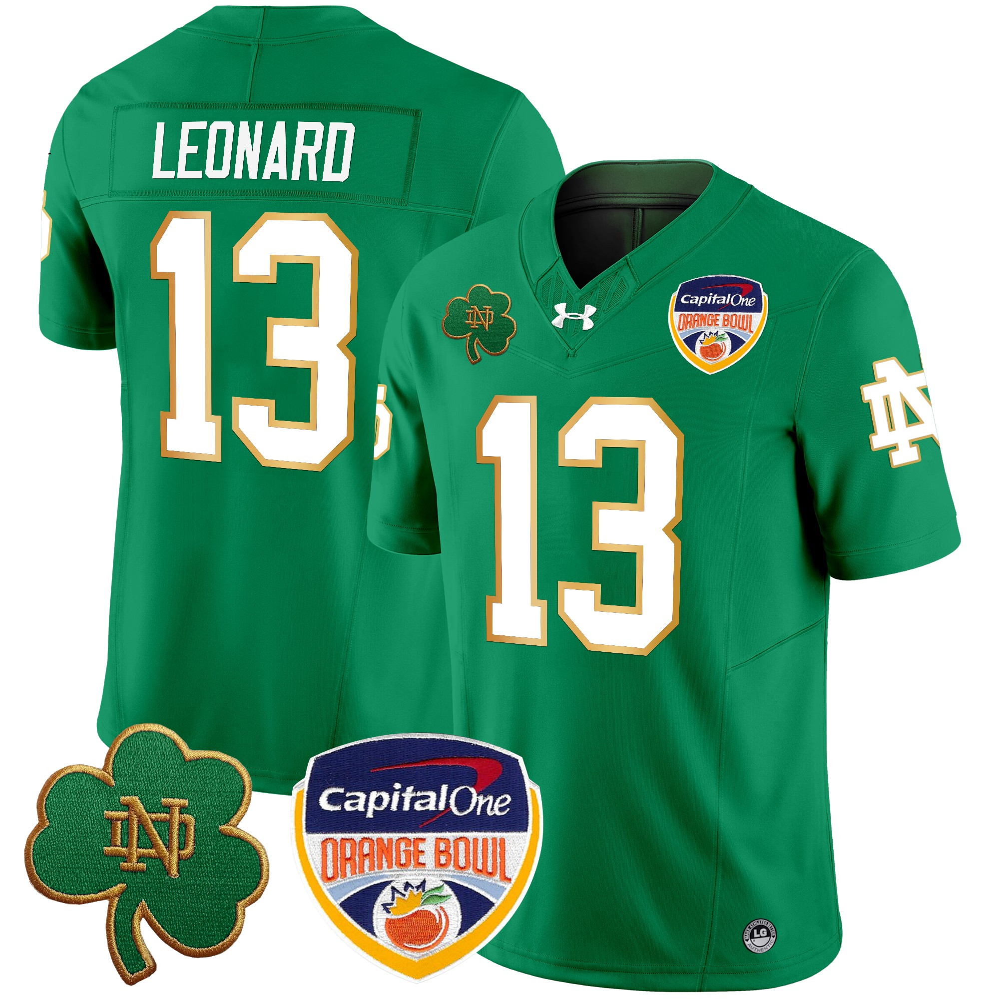 Men's Notre Dame Fighting Irish 2024 Orange Bowl Patch Vapor Limited Jersey - All Stitched