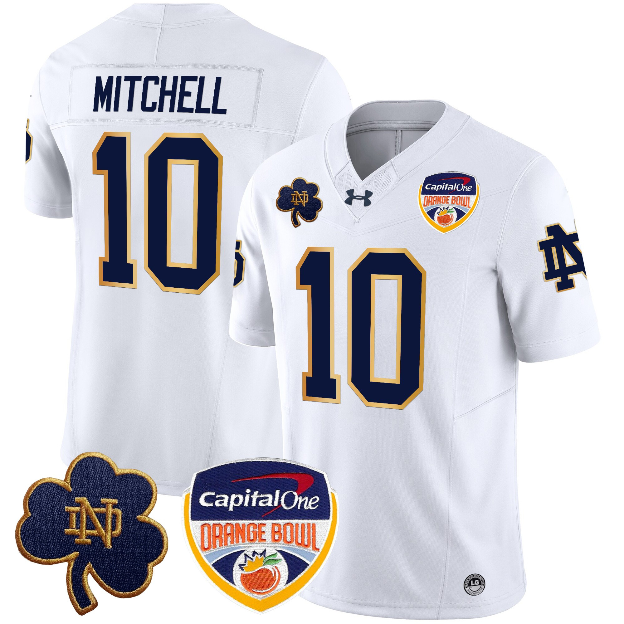 Men's Notre Dame Fighting Irish 2024 Orange Bowl Patch Vapor Limited Jersey - All Stitched