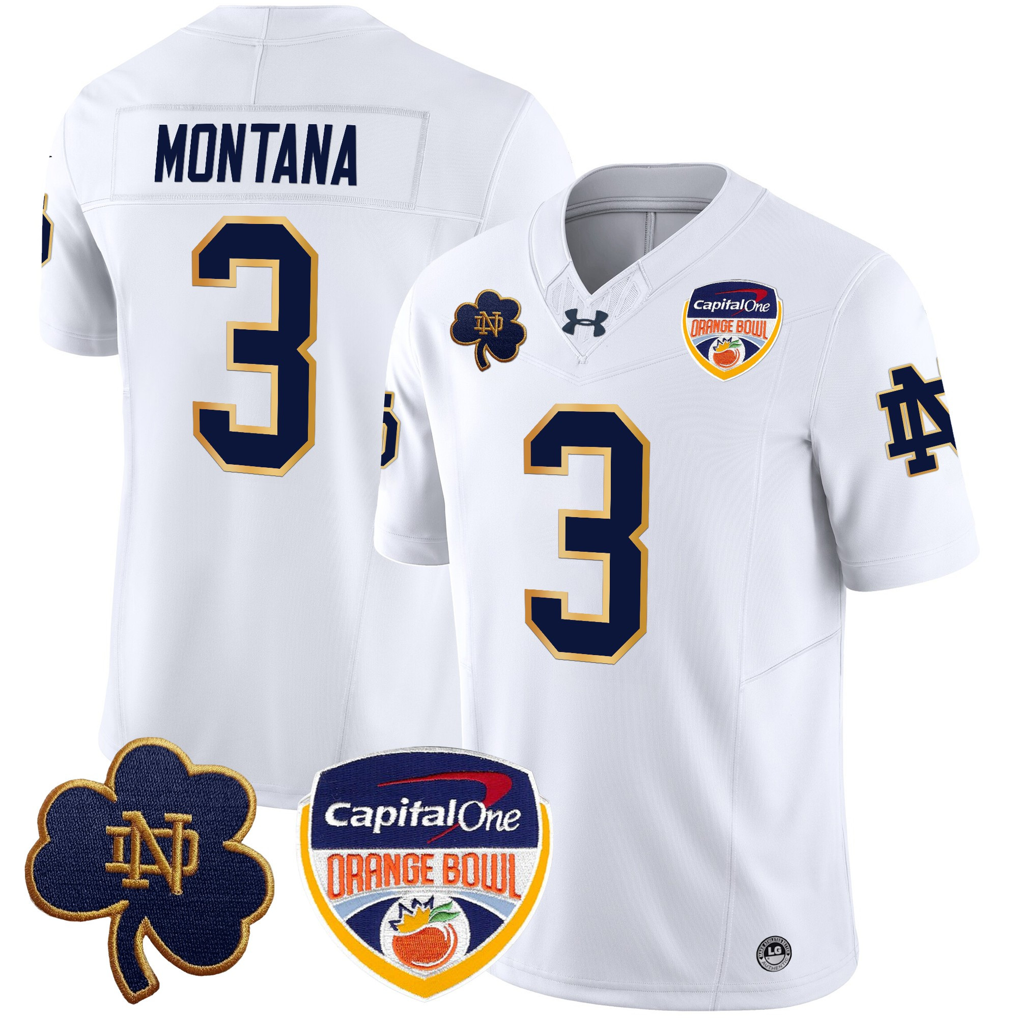 Men's Notre Dame Fighting Irish 2024 Orange Bowl Patch Vapor Limited Jersey - All Stitched