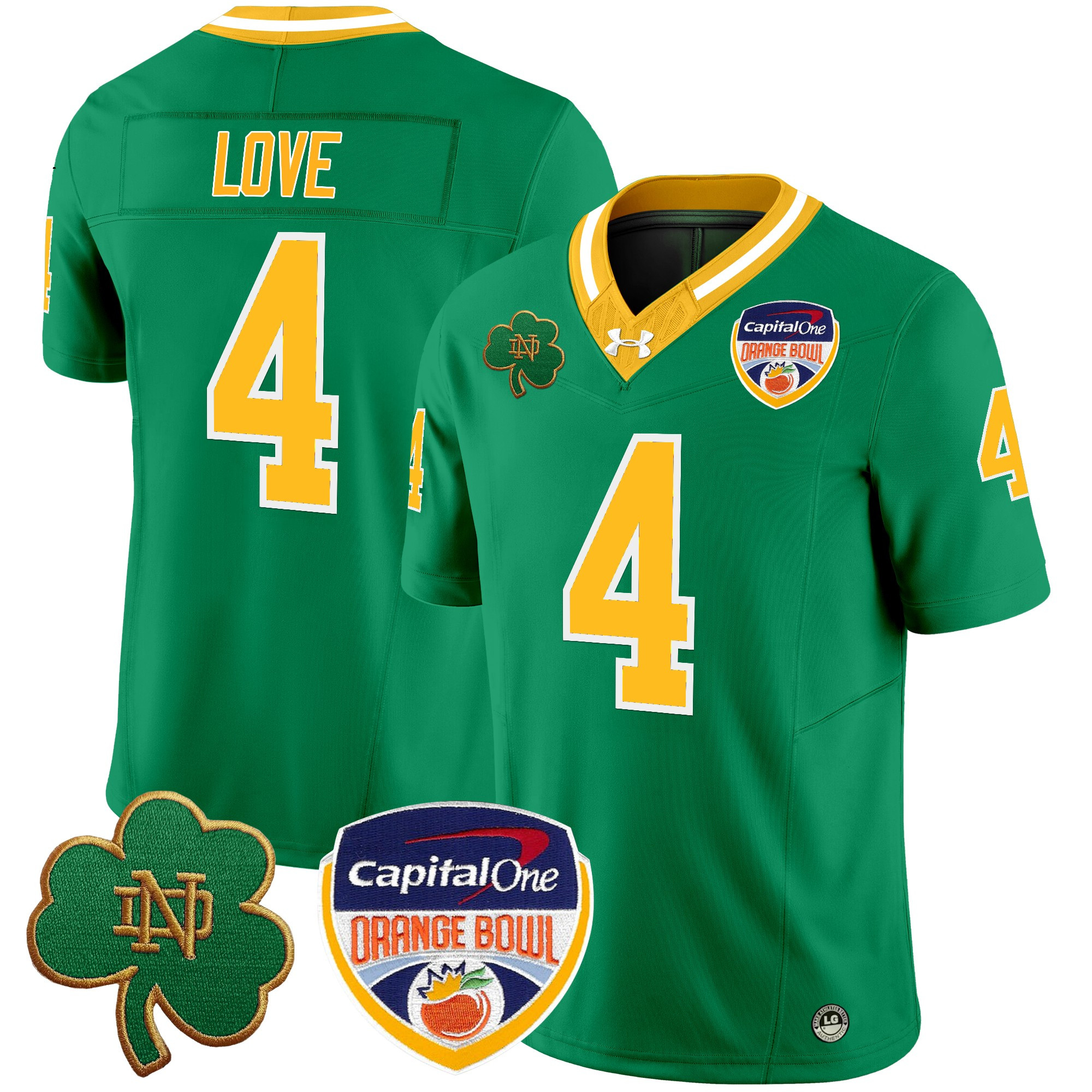 Men's Notre Dame Fighting Irish 2024 Orange Bowl Patch Vapor Limited Jersey - All Stitched