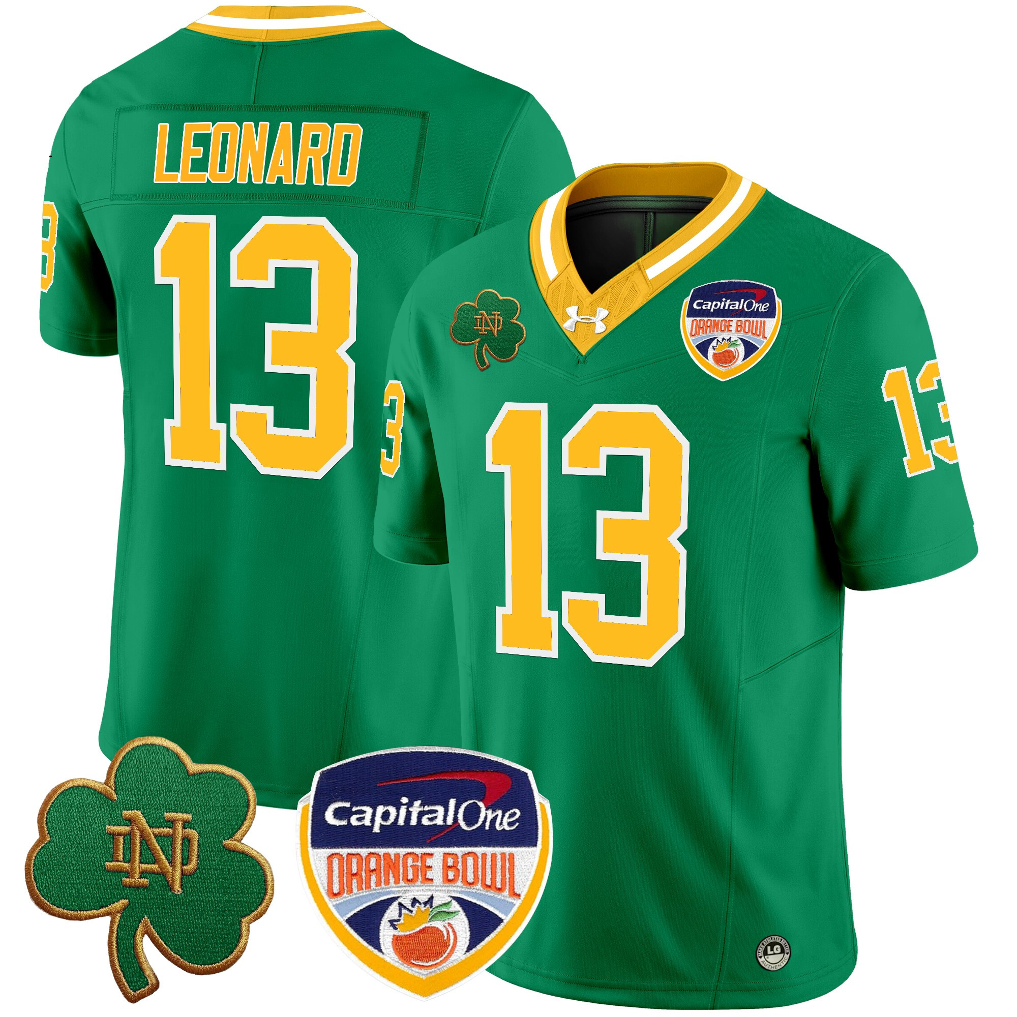 Men's Notre Dame Fighting Irish 2024 Orange Bowl Patch Vapor Limited Jersey - All Stitched