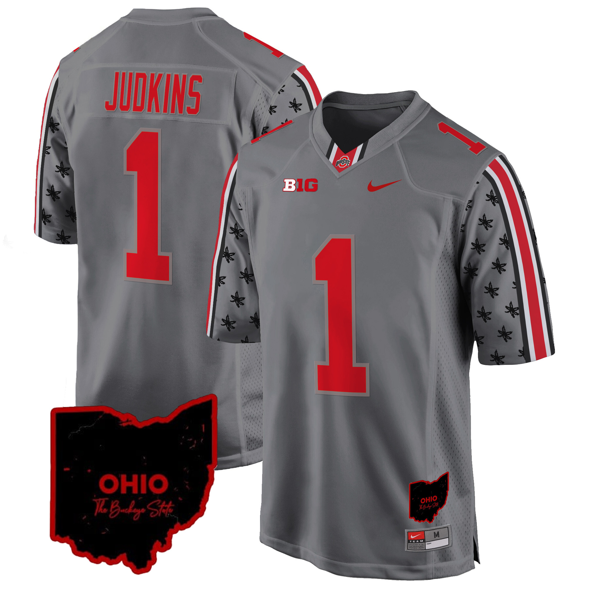 Men's Ohio State Buckeyes 2024 Home Patch Game Jersey - All Stitched