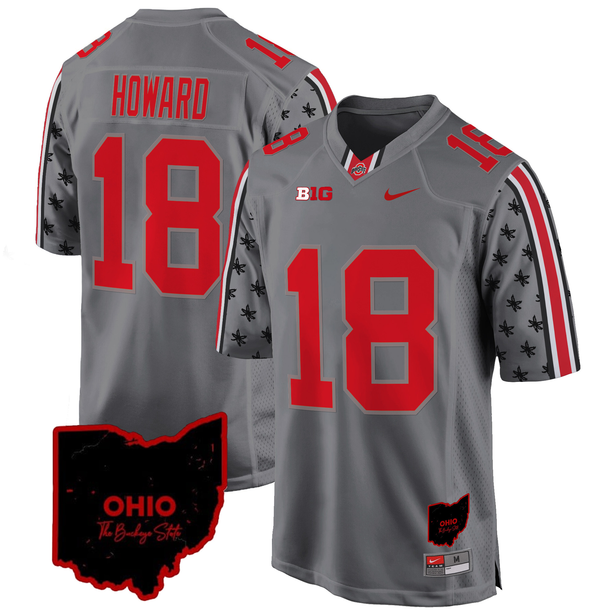 Men's Ohio State Buckeyes 2024 Home Patch Game Jersey - All Stitched
