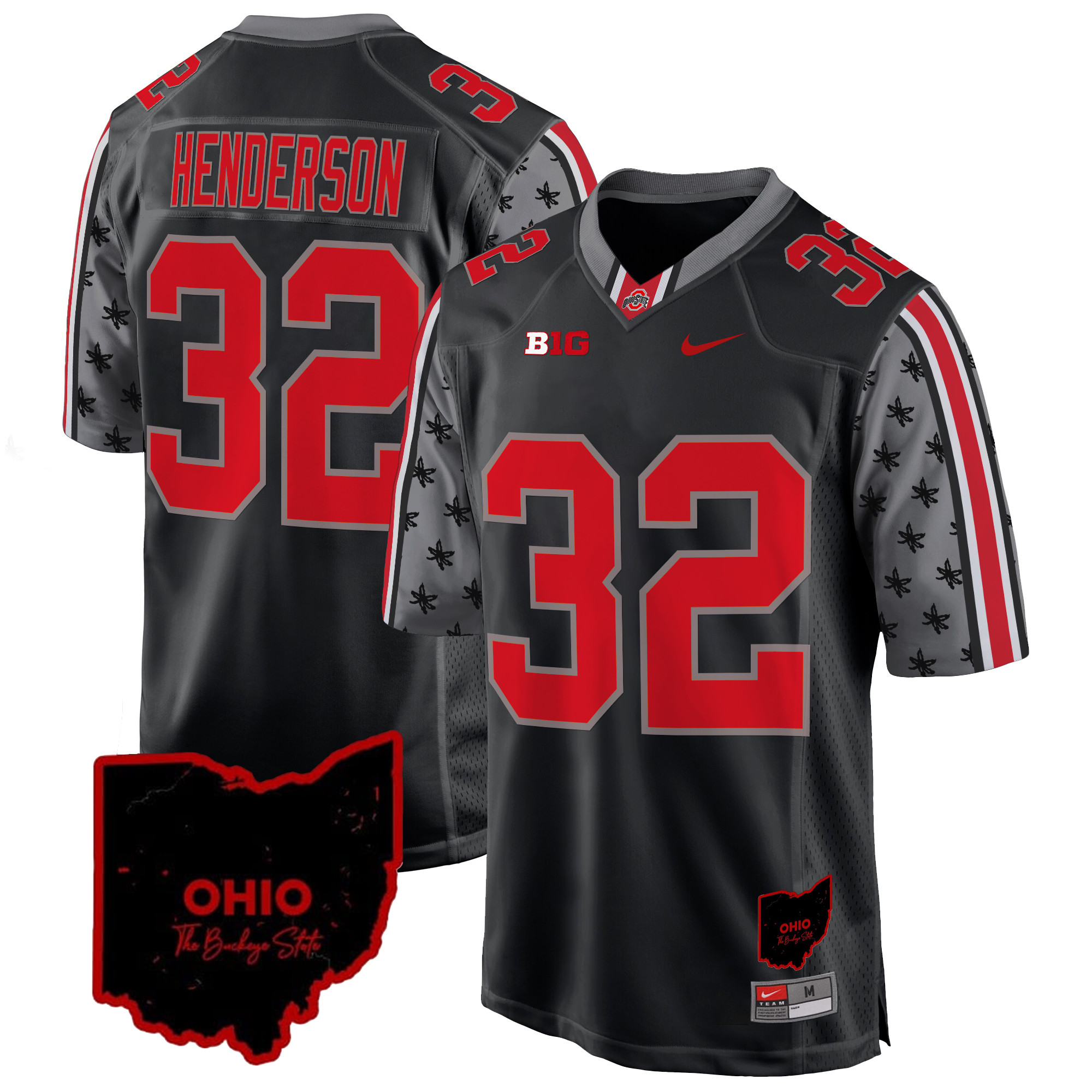 Men's Ohio State Buckeyes 2024 Home Patch Game Jersey - All Stitched