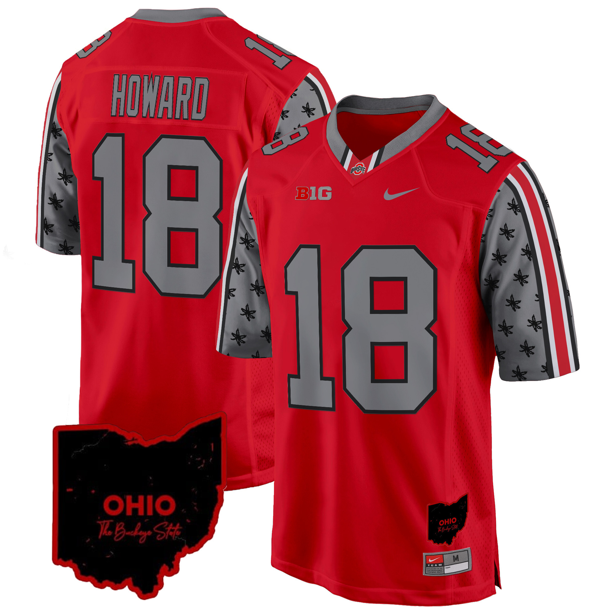 Men's Ohio State Buckeyes 2024 Home Patch Game Jersey - All Stitched