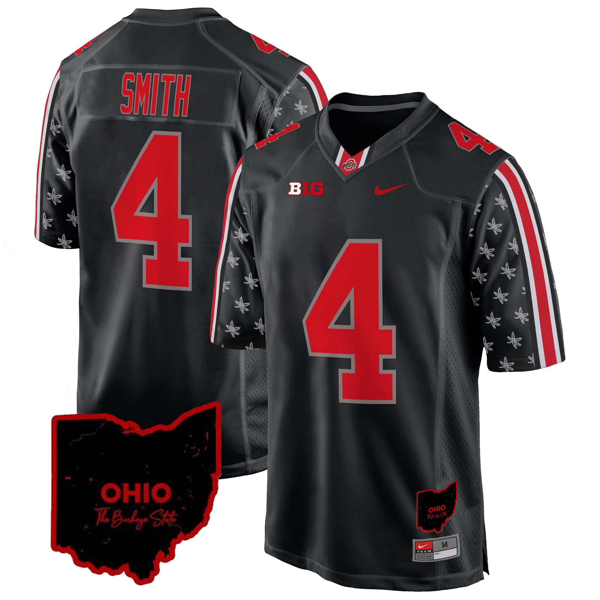 Men's Ohio State Buckeyes 2024 Home Patch Game Jersey - All Stitched