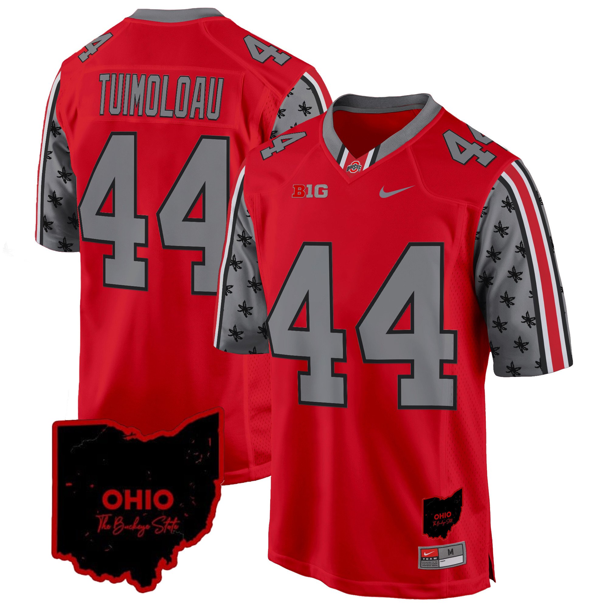 Men's Ohio State Buckeyes 2024 Home Patch Game Jersey - All Stitched