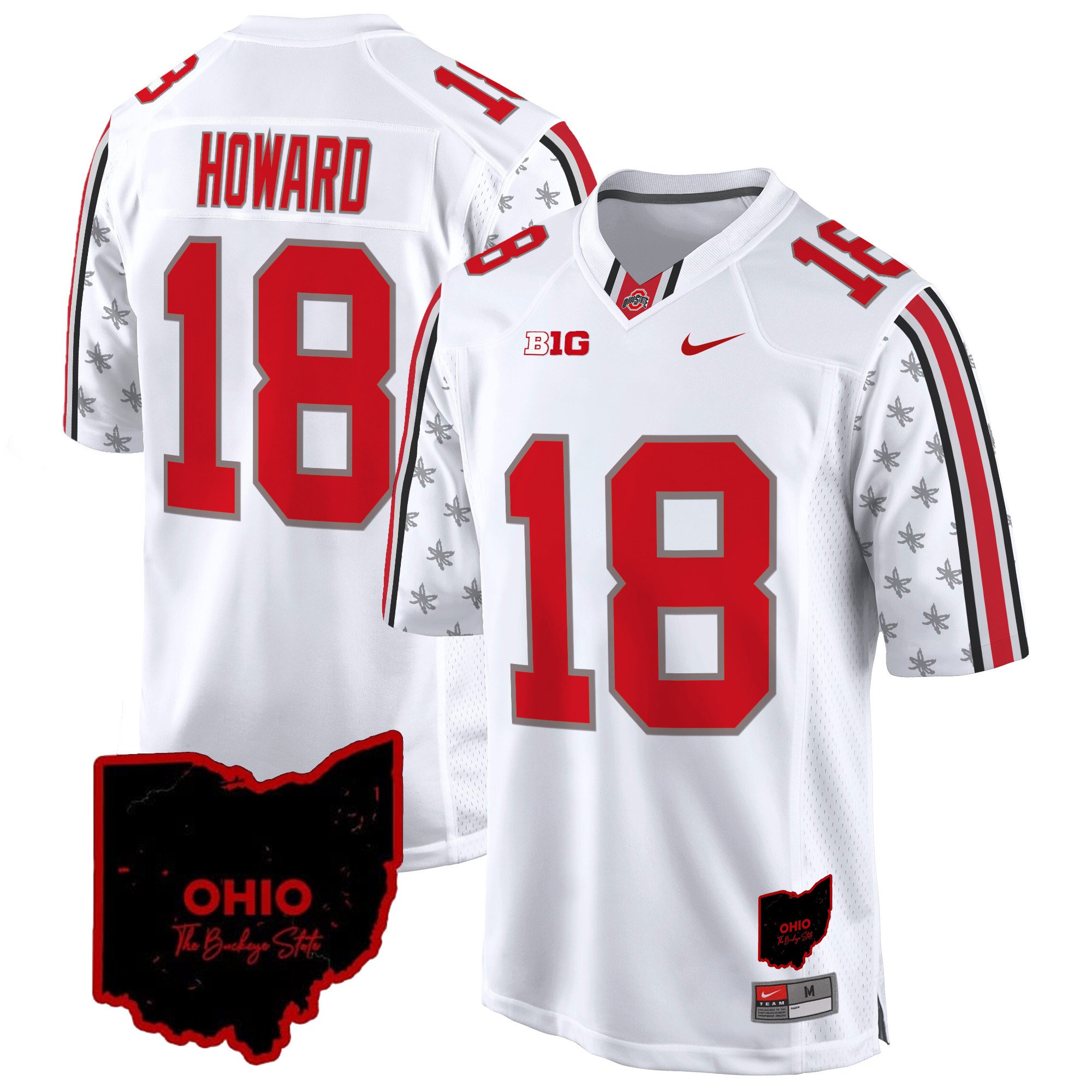 Men's Ohio State Buckeyes 2024 Home Patch Game Jersey - All Stitched