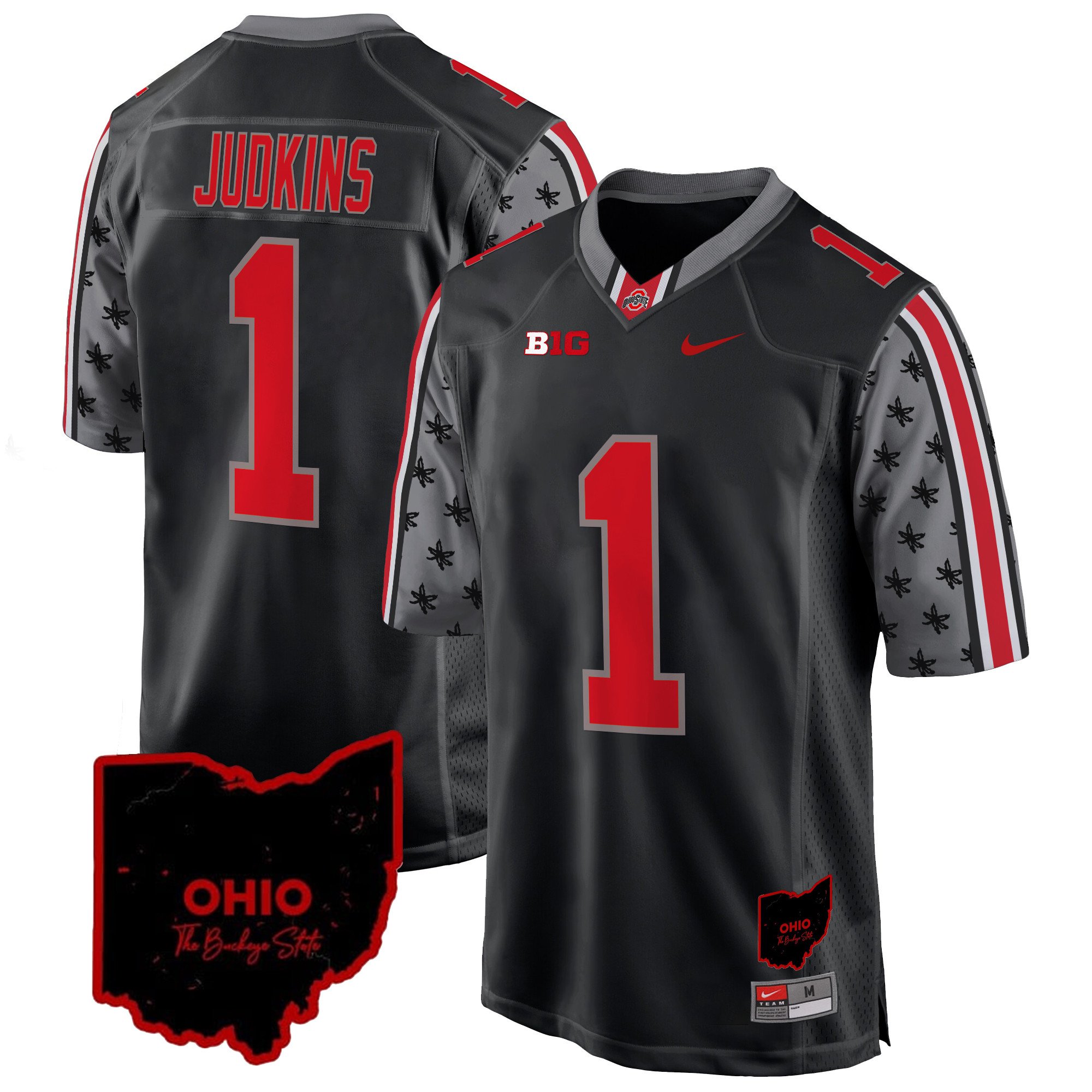 Men's Ohio State Buckeyes 2024 Home Patch Game Jersey - All Stitched
