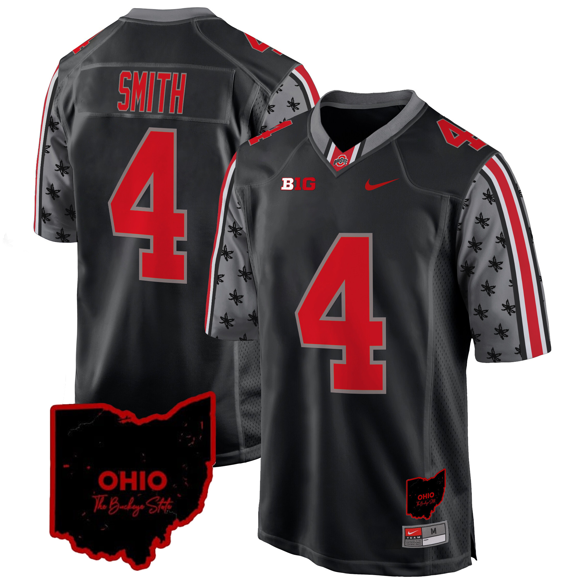 Men's Ohio State Buckeyes 2024 Home Patch Game Jersey - All Stitched