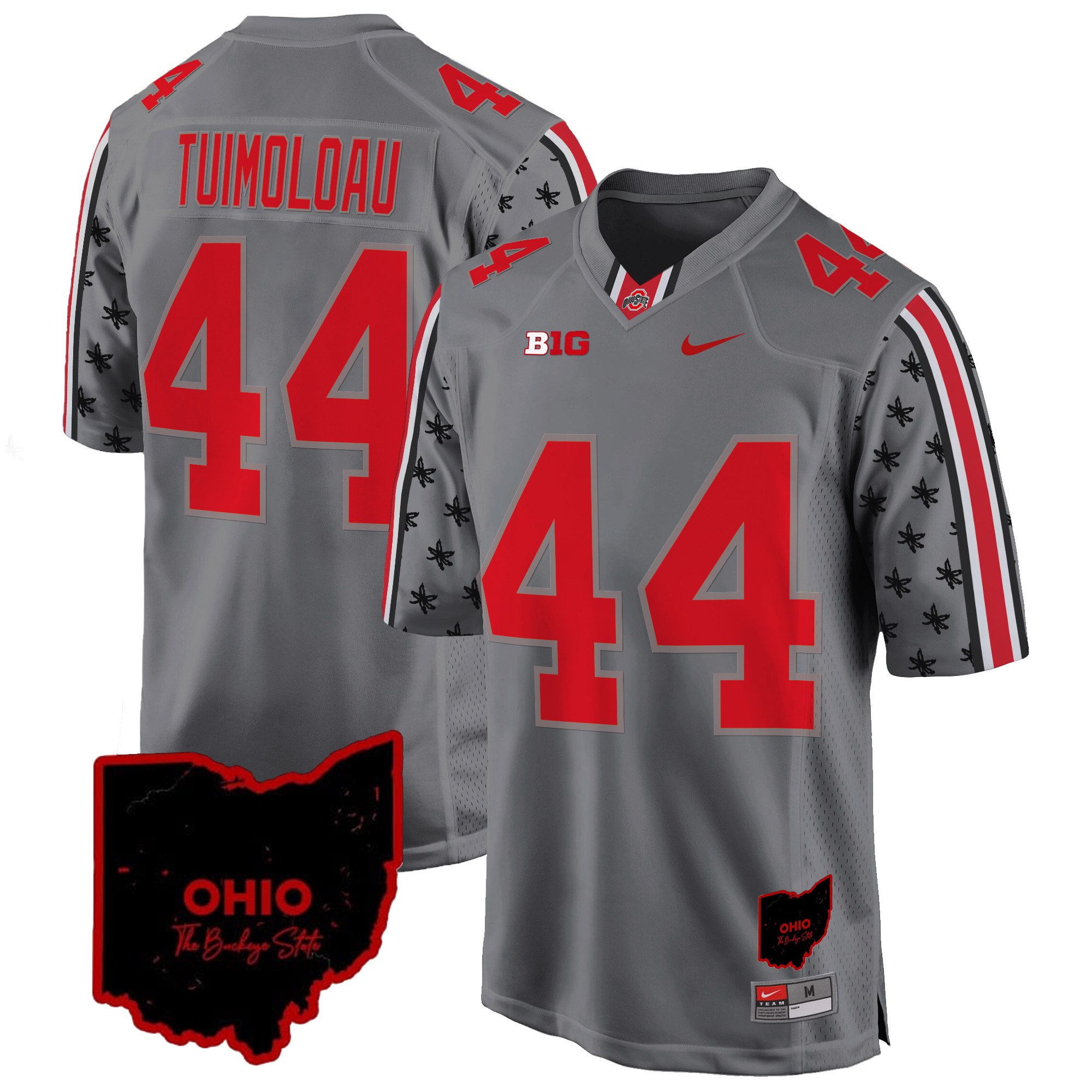 Men's Ohio State Buckeyes 2024 Home Patch Game Jersey - All Stitched