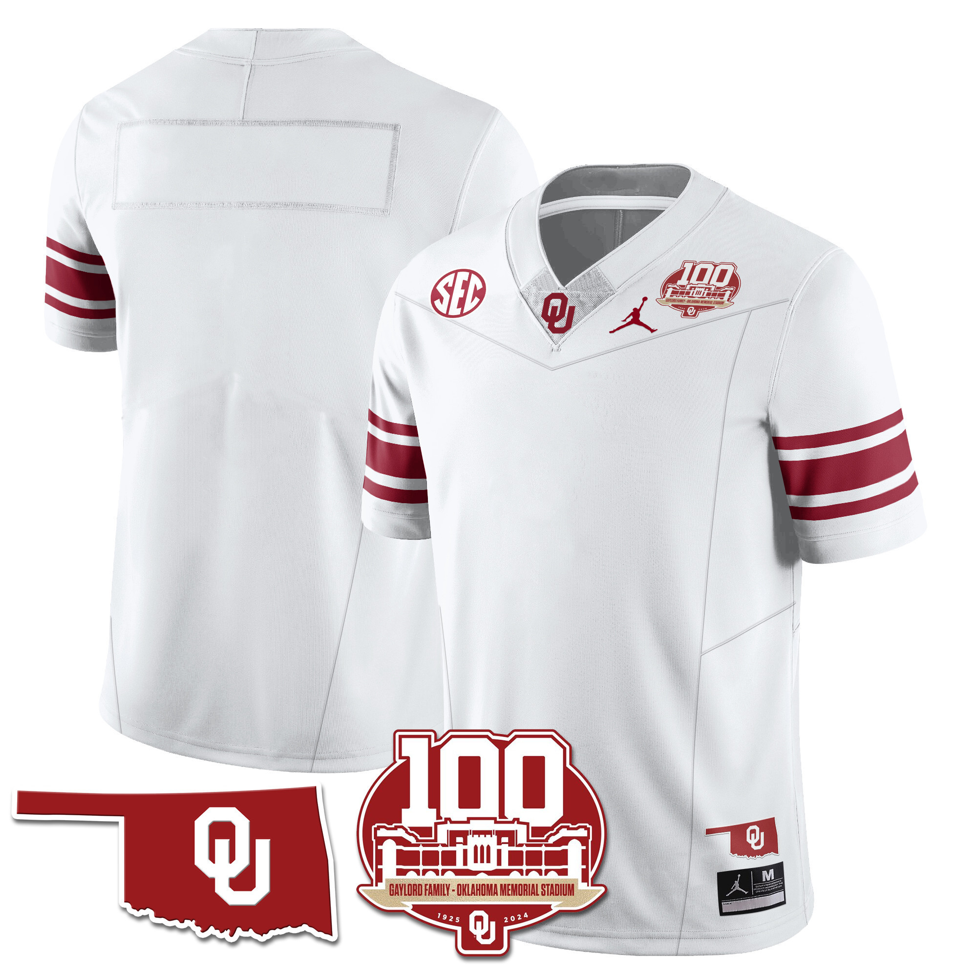 Men's Oklahoma Sooners 1946-56 Throwback Vapor Limited Jersey - 100th Season - All Stitched