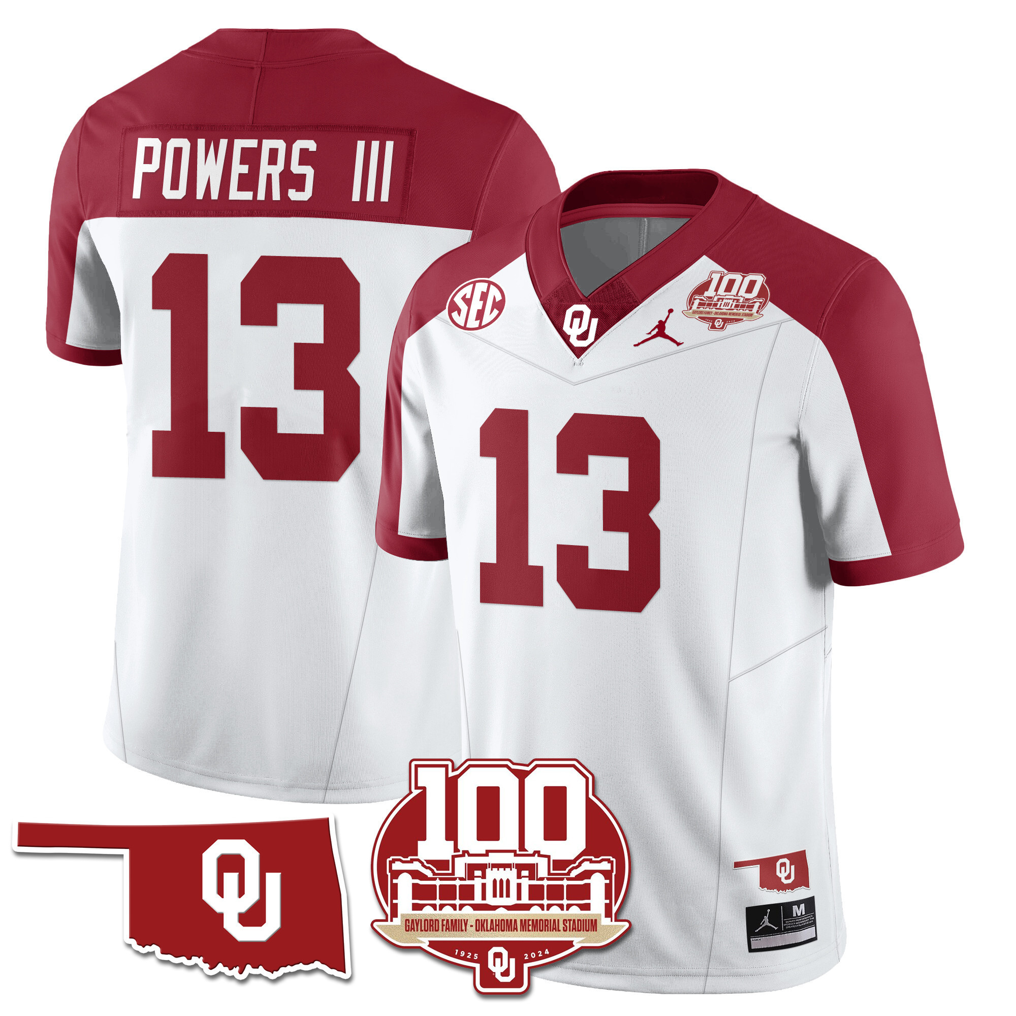 Men's Oklahoma Sooners 1946-56 Throwback Vapor Limited Jersey - 100th Season - All Stitched