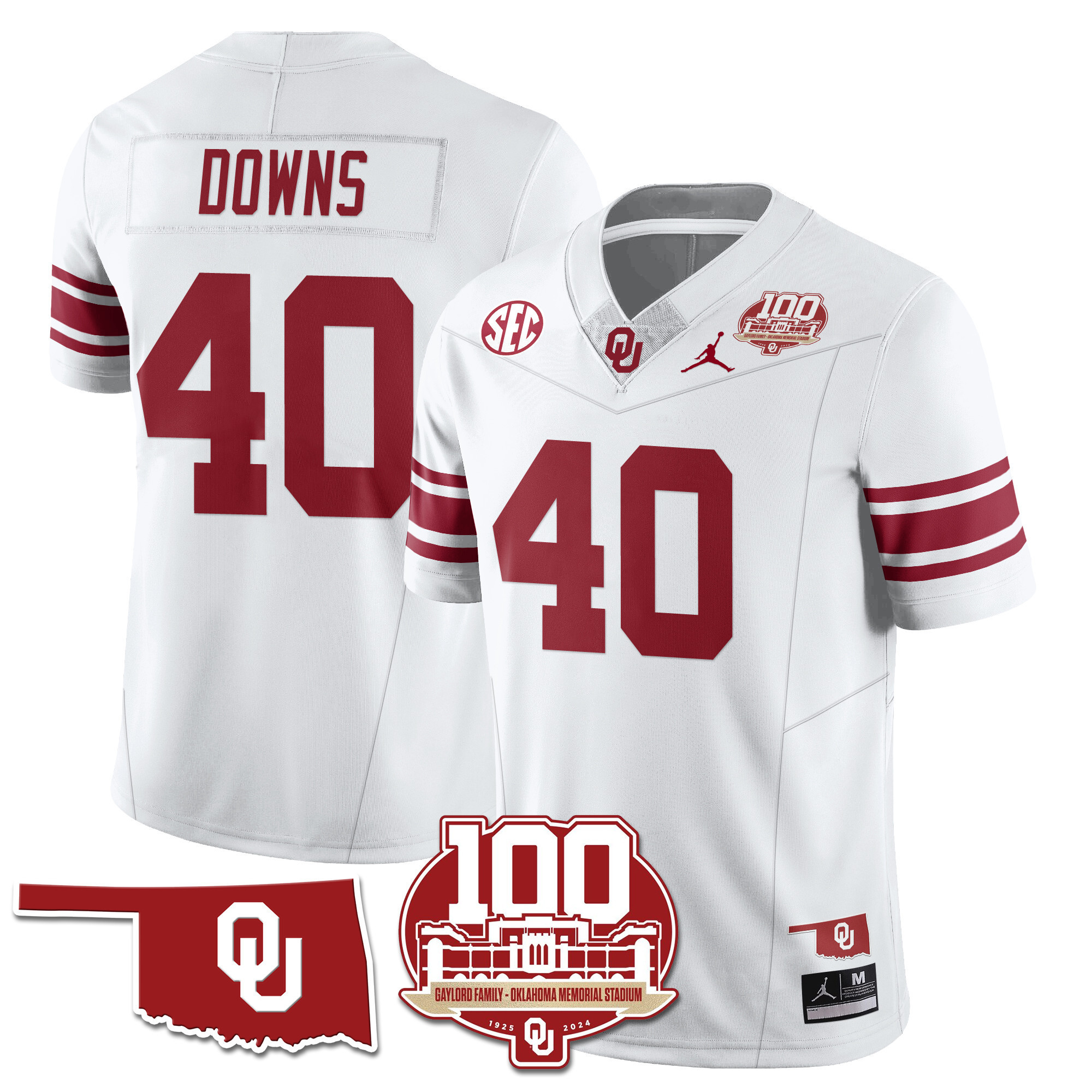 Men's Oklahoma Sooners 1946-56 Throwback Vapor Limited Jersey - 100th Season - All Stitched