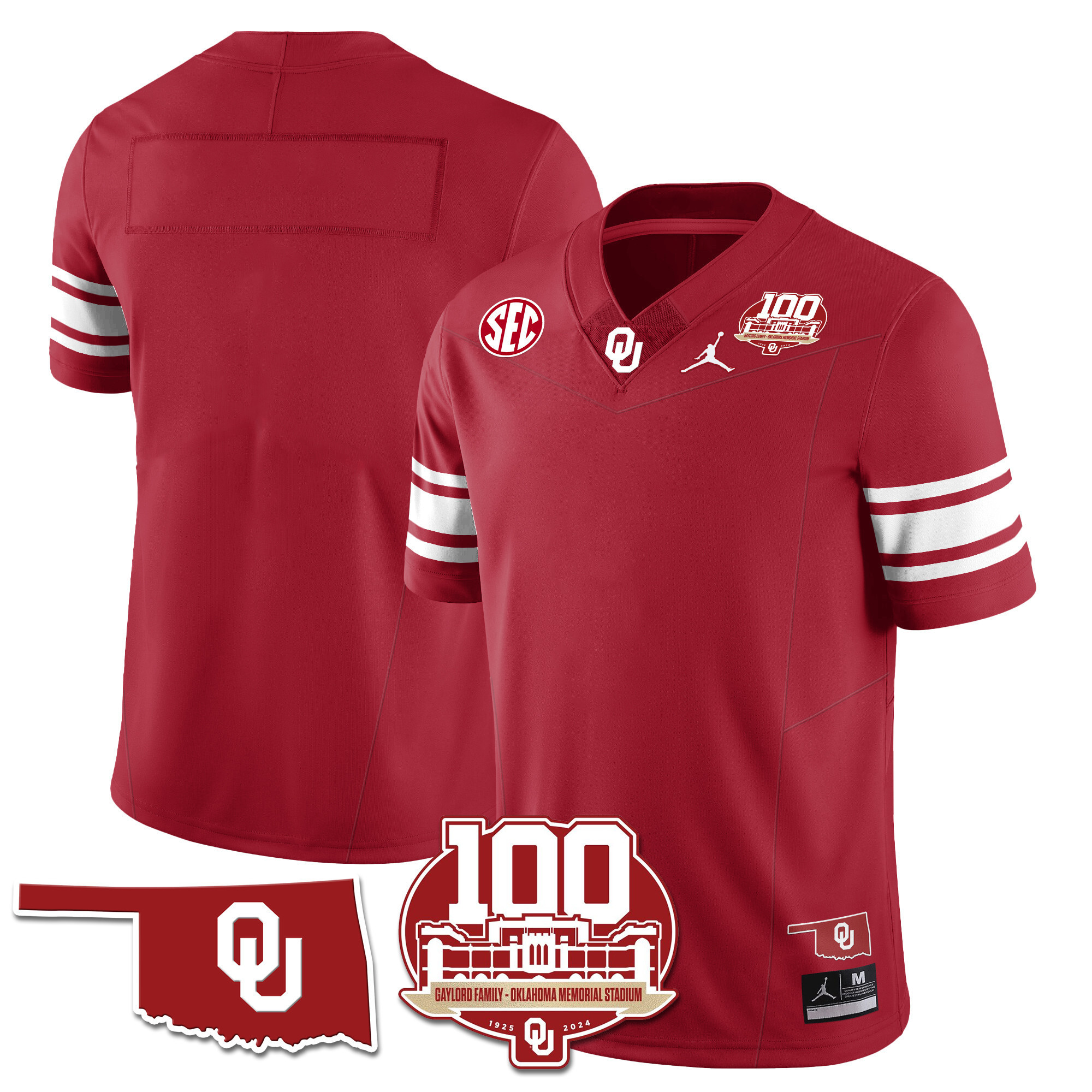 Men's Oklahoma Sooners 1946-56 Throwback Vapor Limited Jersey - 100th Season - All Stitched