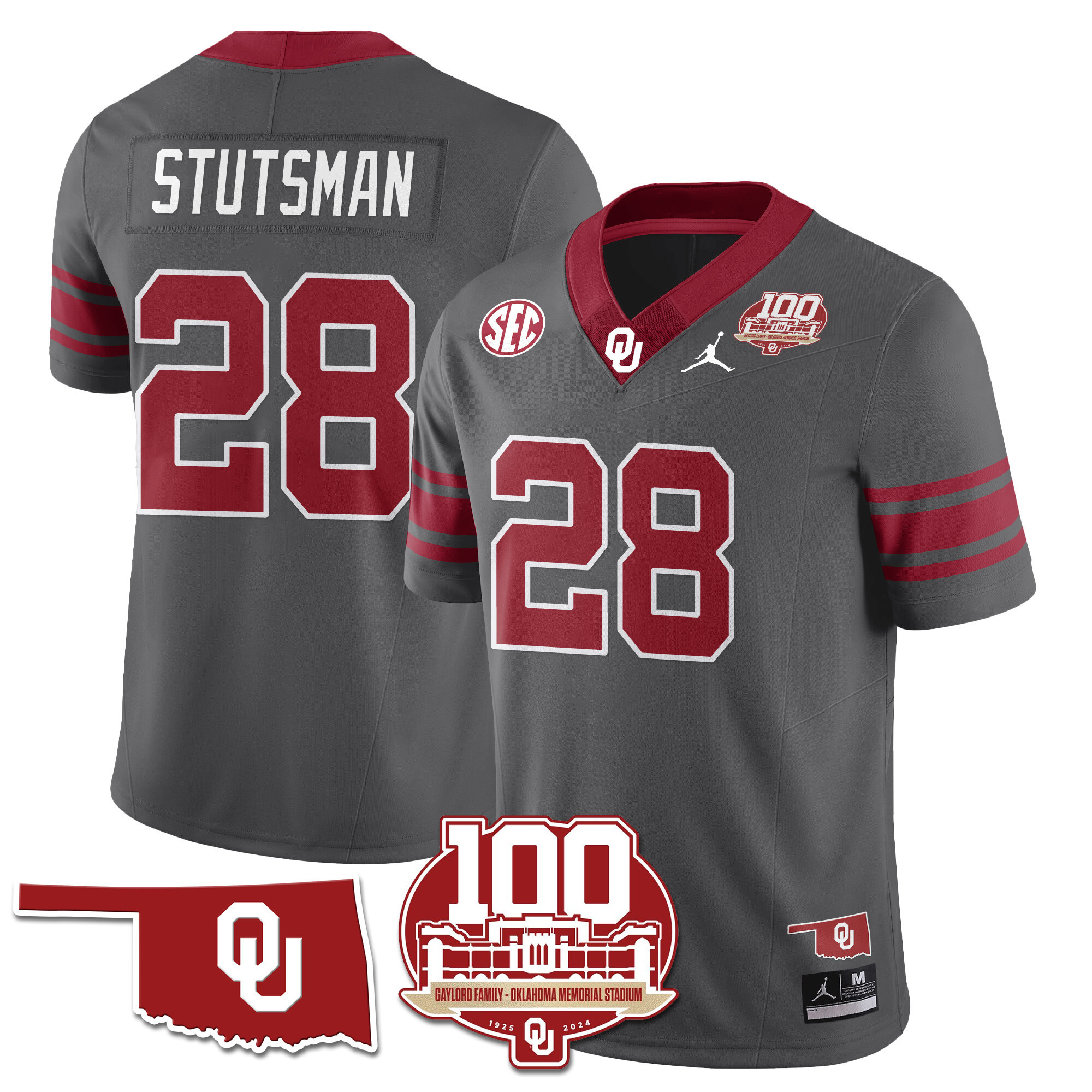 Men's Oklahoma Sooners 1946-56 Throwback Vapor Limited Jersey - 100th Season - All Stitched