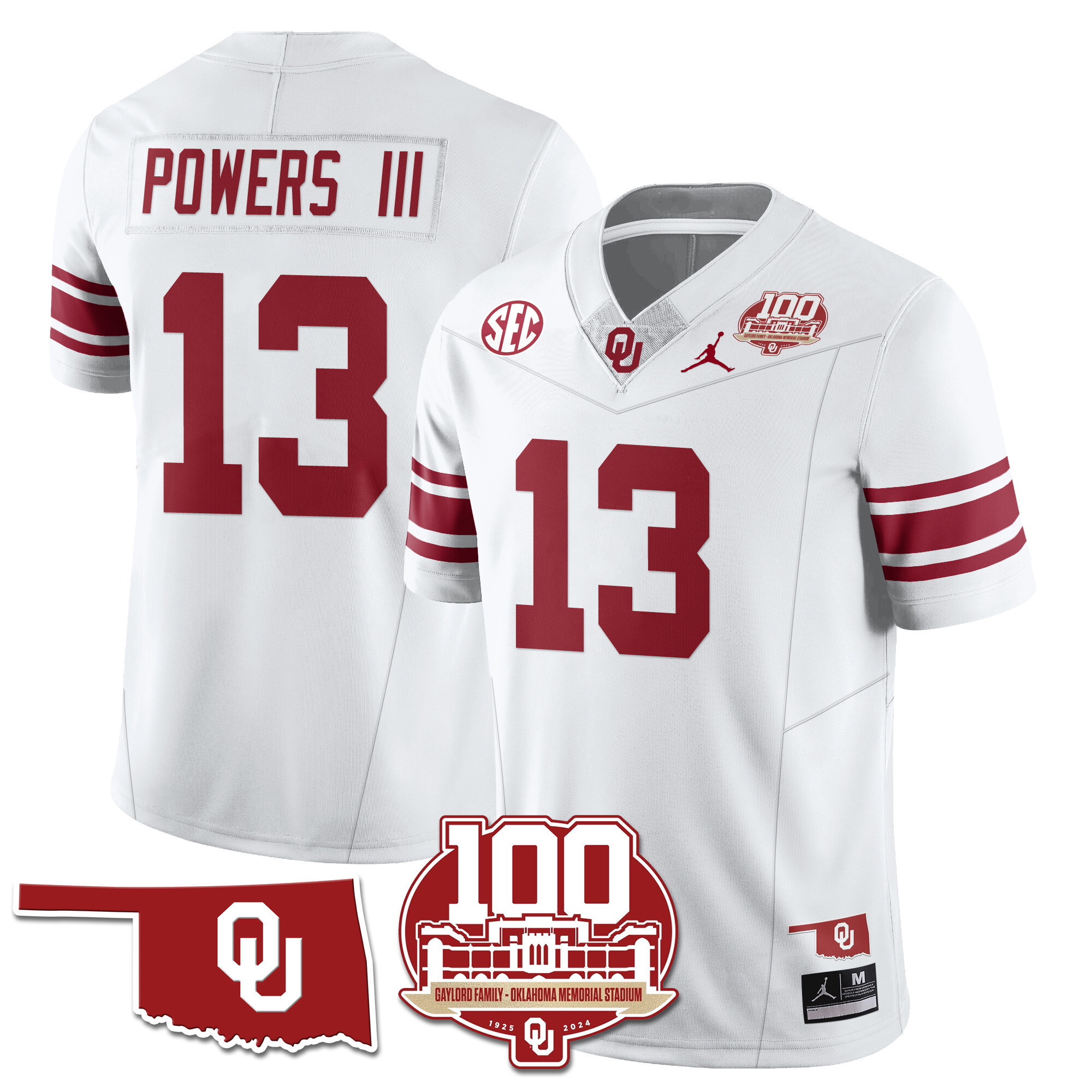 Men's Oklahoma Sooners 1946-56 Throwback Vapor Limited Jersey - 100th Season - All Stitched