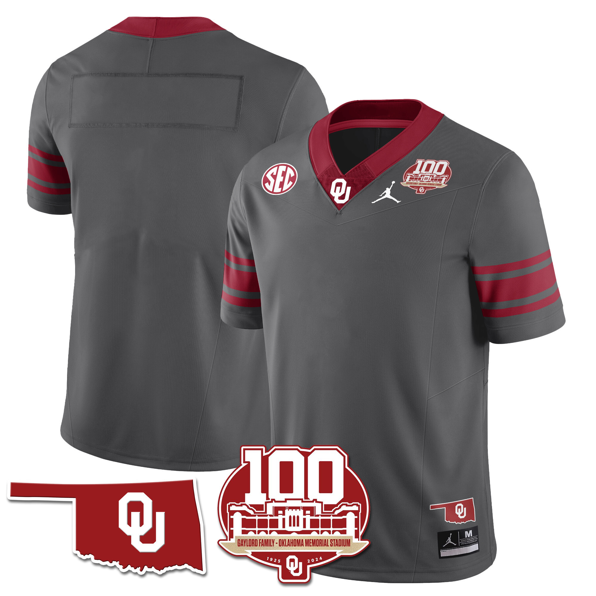 Men's Oklahoma Sooners 1946-56 Throwback Vapor Limited Jersey - 100th Season - All Stitched