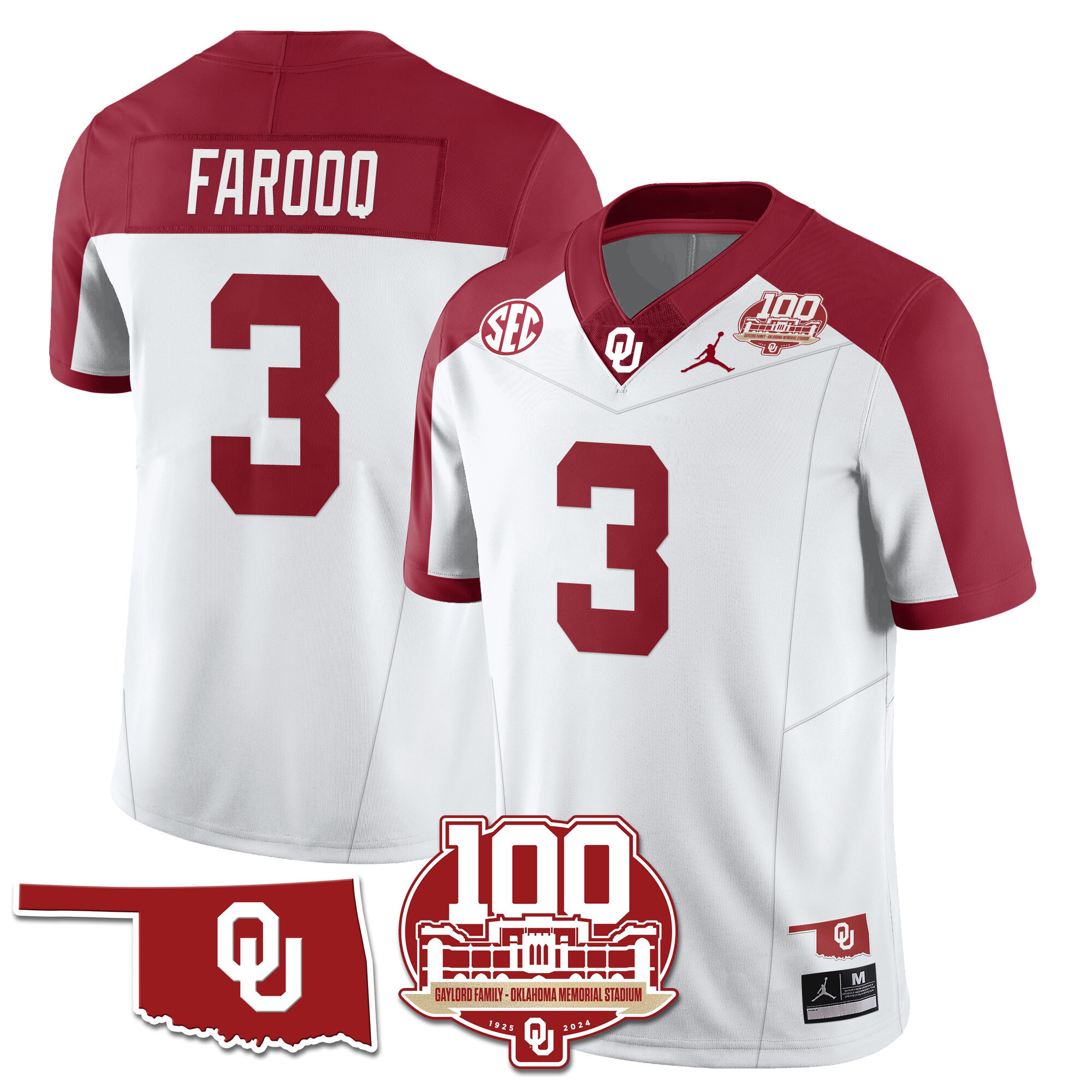 Men's Oklahoma Sooners 1946-56 Throwback Vapor Limited Jersey - 100th Season - All Stitched