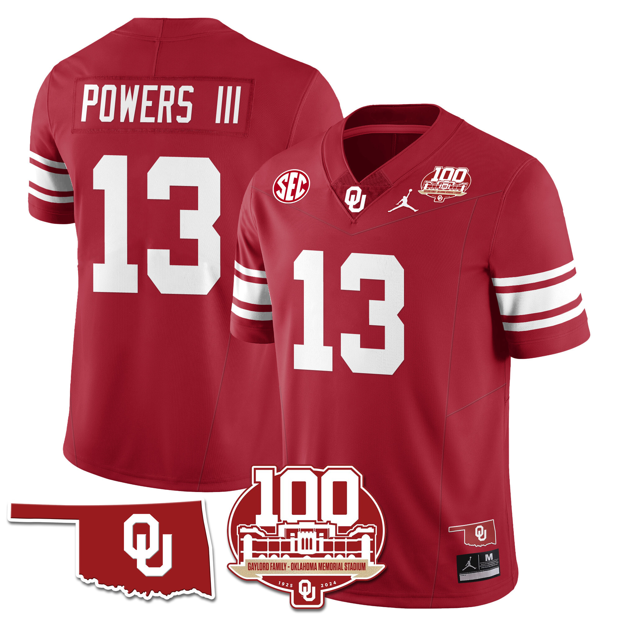 Men's Oklahoma Sooners 1946-56 Throwback Vapor Limited Jersey - 100th Season - All Stitched