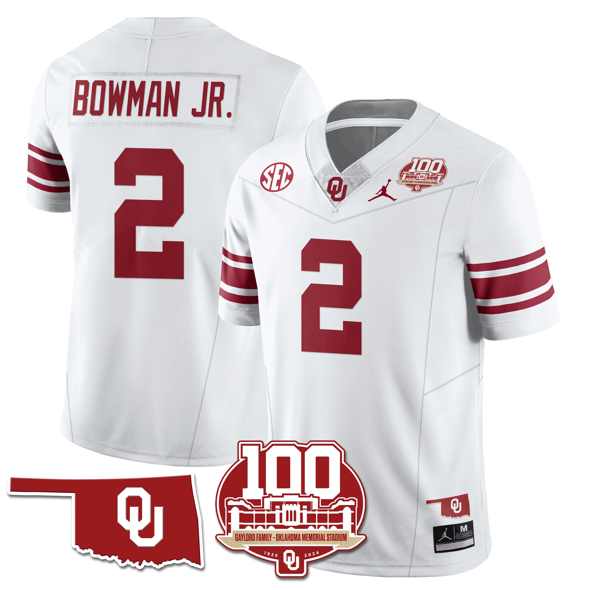 Men's Oklahoma Sooners 1946-56 Throwback Vapor Limited Jersey - 100th Season - All Stitched