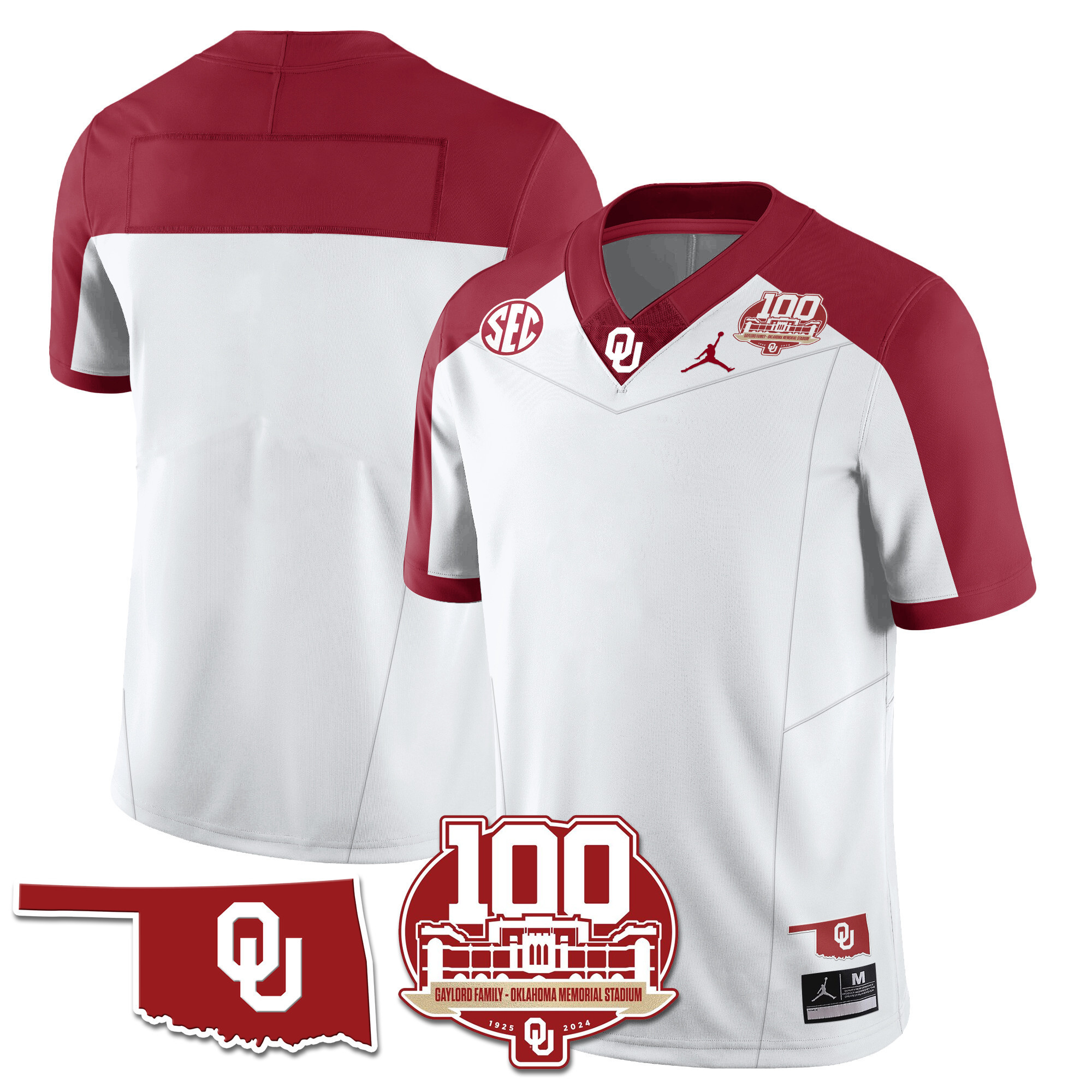 Men's Oklahoma Sooners 1946-56 Throwback Vapor Limited Jersey - 100th Season - All Stitched