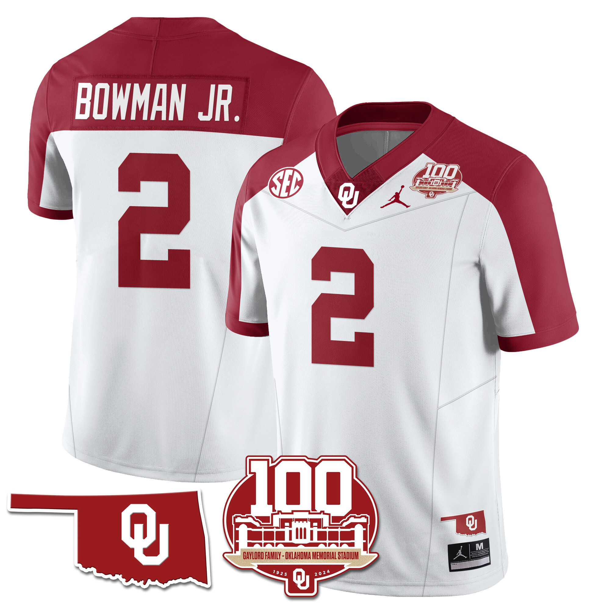 Men's Oklahoma Sooners 1946-56 Throwback Vapor Limited Jersey - 100th Season - All Stitched