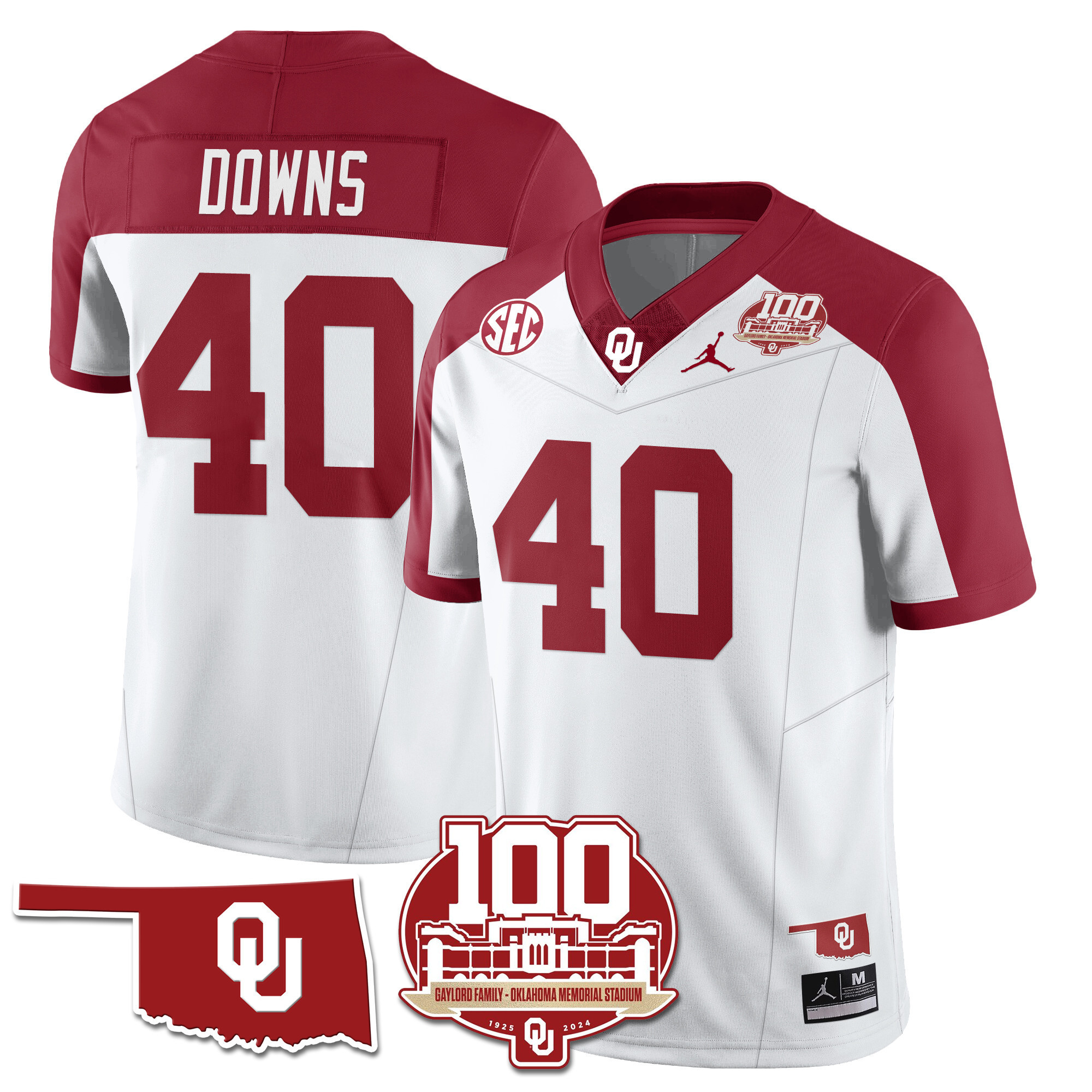 Men's Oklahoma Sooners 1946-56 Throwback Vapor Limited Jersey - 100th Season - All Stitched