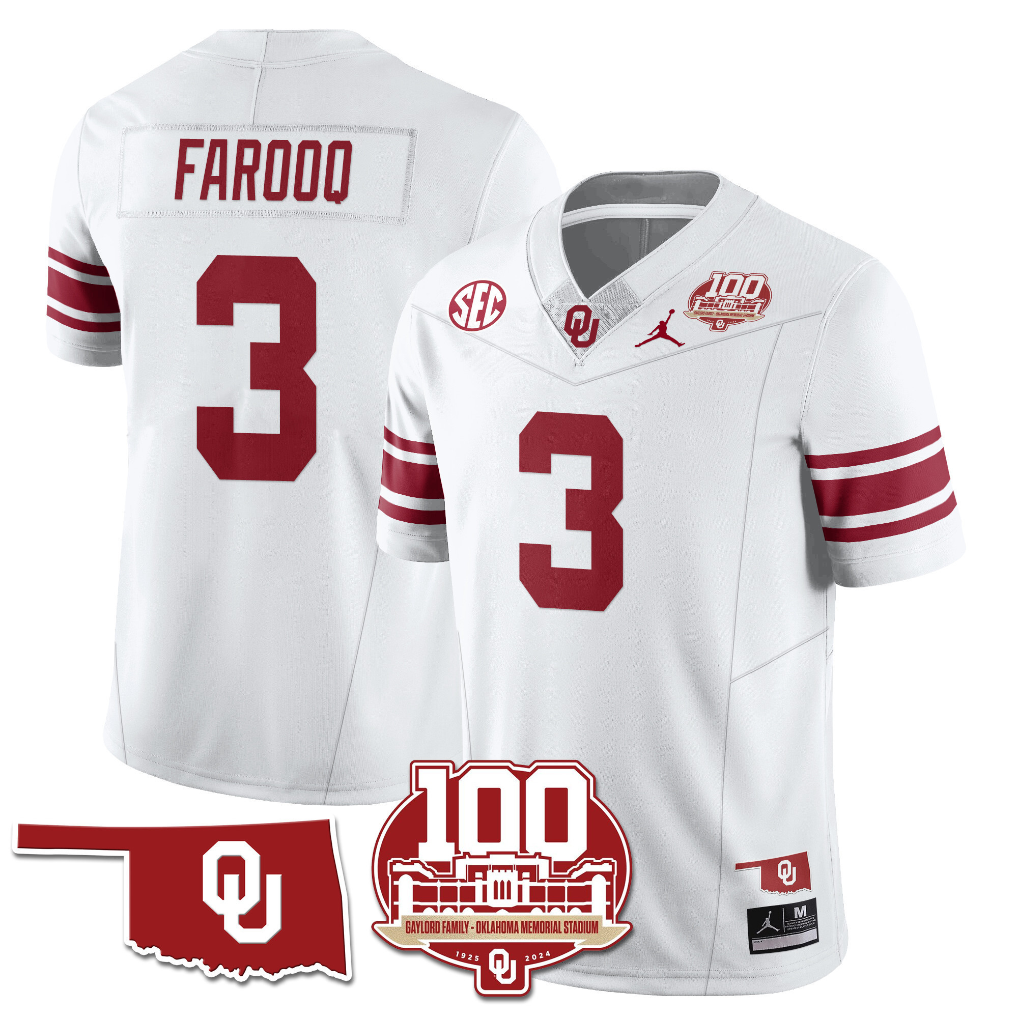 Men's Oklahoma Sooners 1946-56 Throwback Vapor Limited Jersey - 100th Season - All Stitched