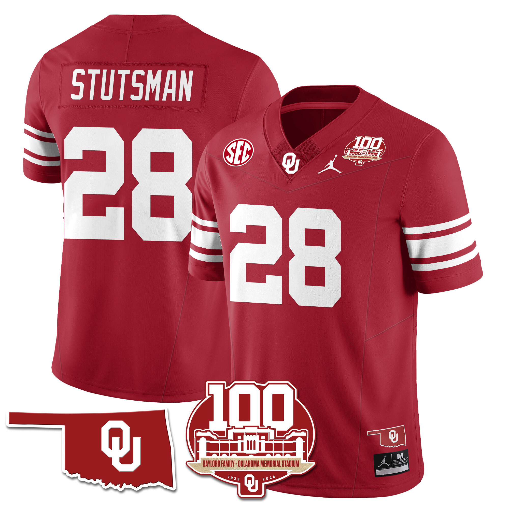 Men's Oklahoma Sooners 1946-56 Throwback Vapor Limited Jersey - 100th Season - All Stitched