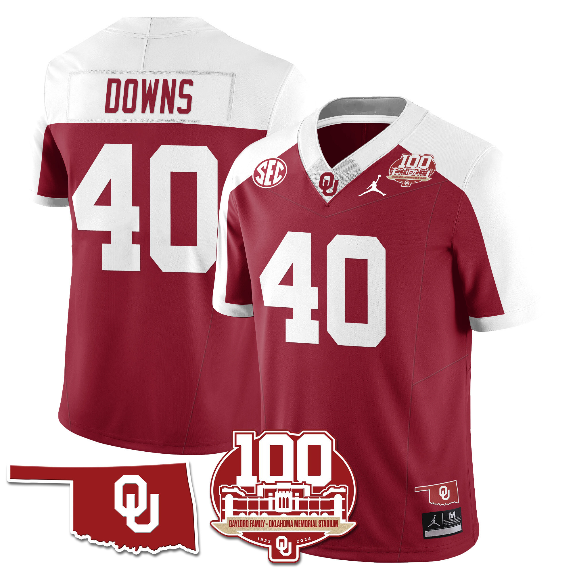 Men's Oklahoma Sooners 1946-56 Throwback Vapor Limited Jersey - 100th Season - All Stitched