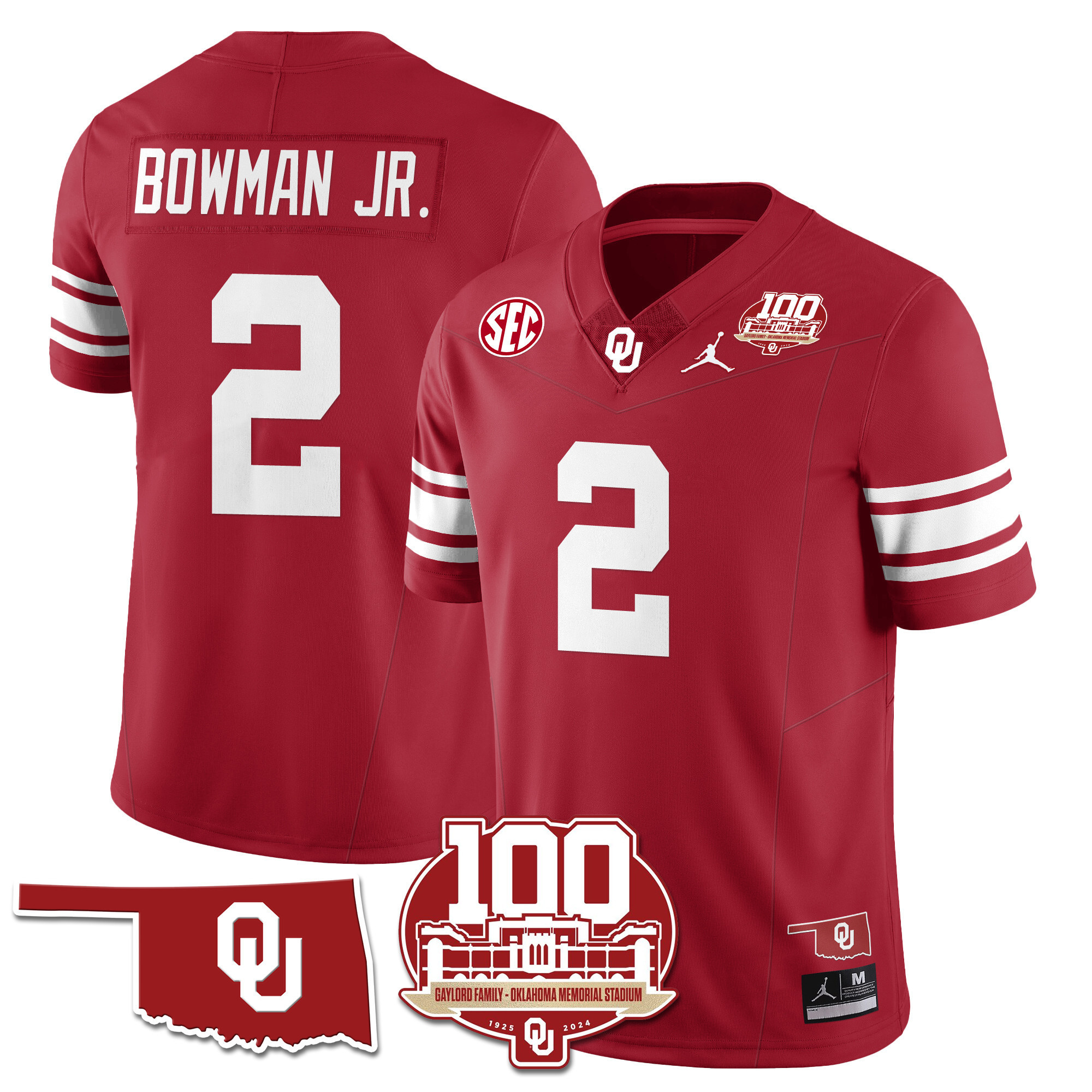 Men's Oklahoma Sooners 1946-56 Throwback Vapor Limited Jersey - 100th Season - All Stitched