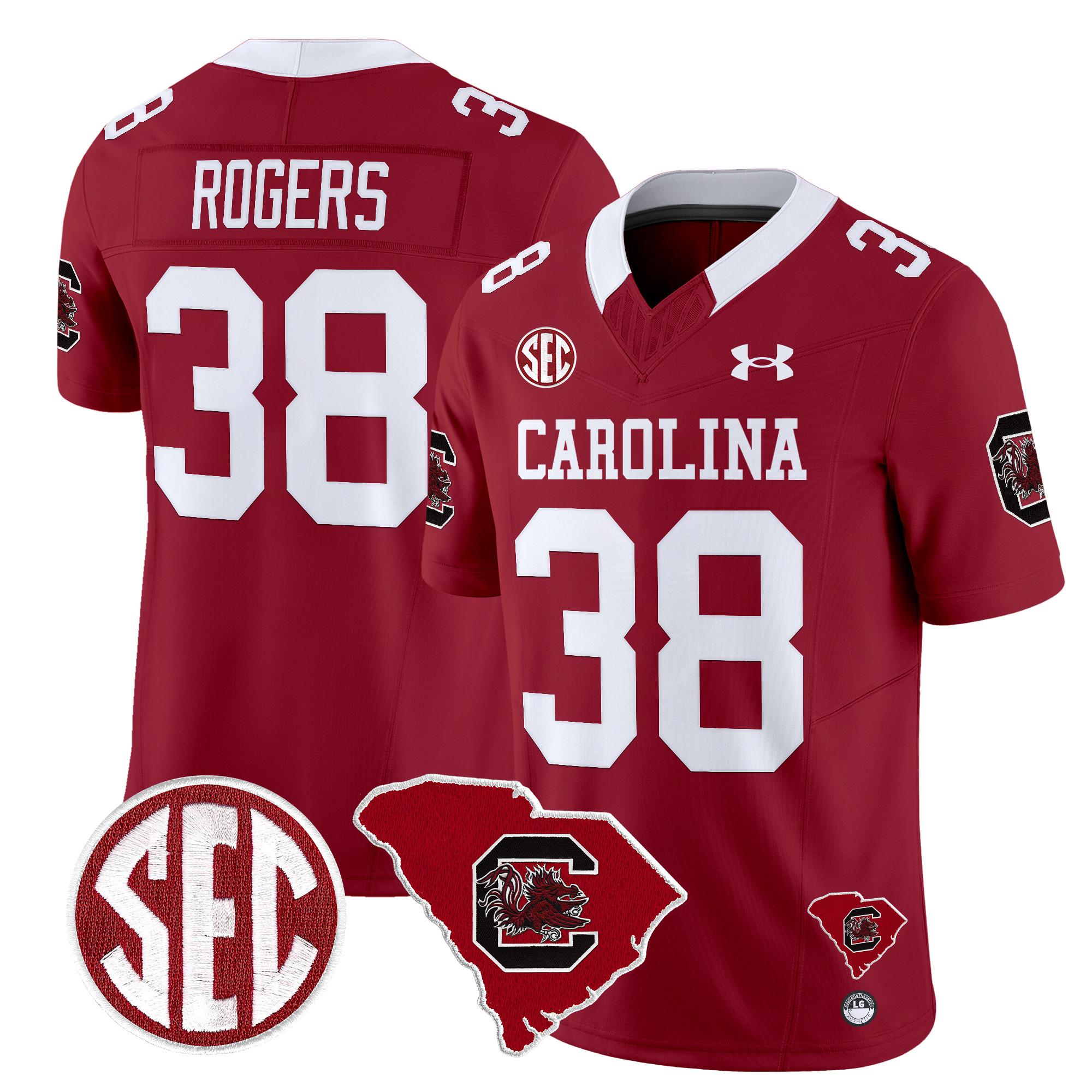 Men's South Carolina Gamecocks 1980 Throwback Home Patch Vapor Limited Jersey - All Stitched