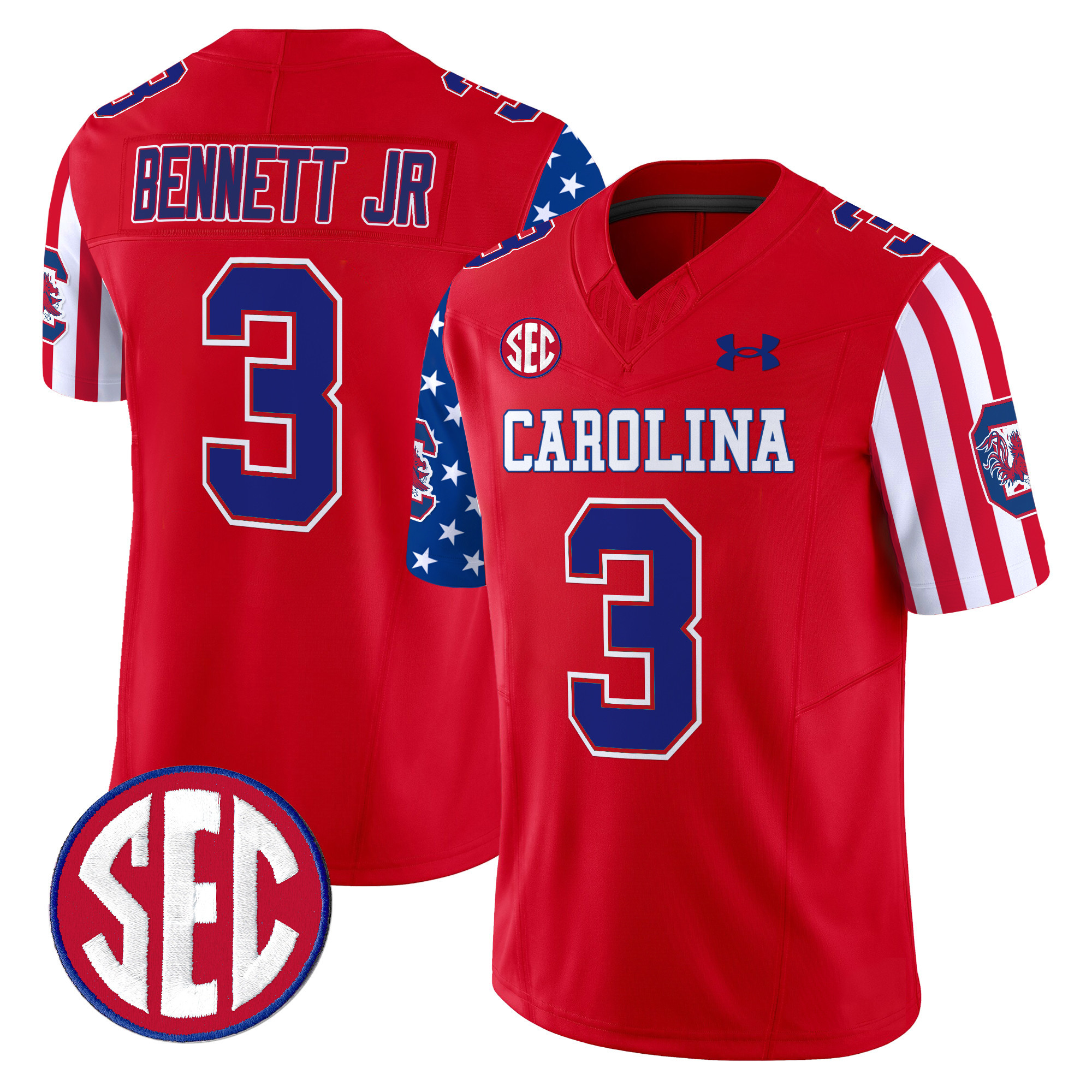 Men's South Carolina Gamecocks American Style Vapor Limited Jersey - All Stitched