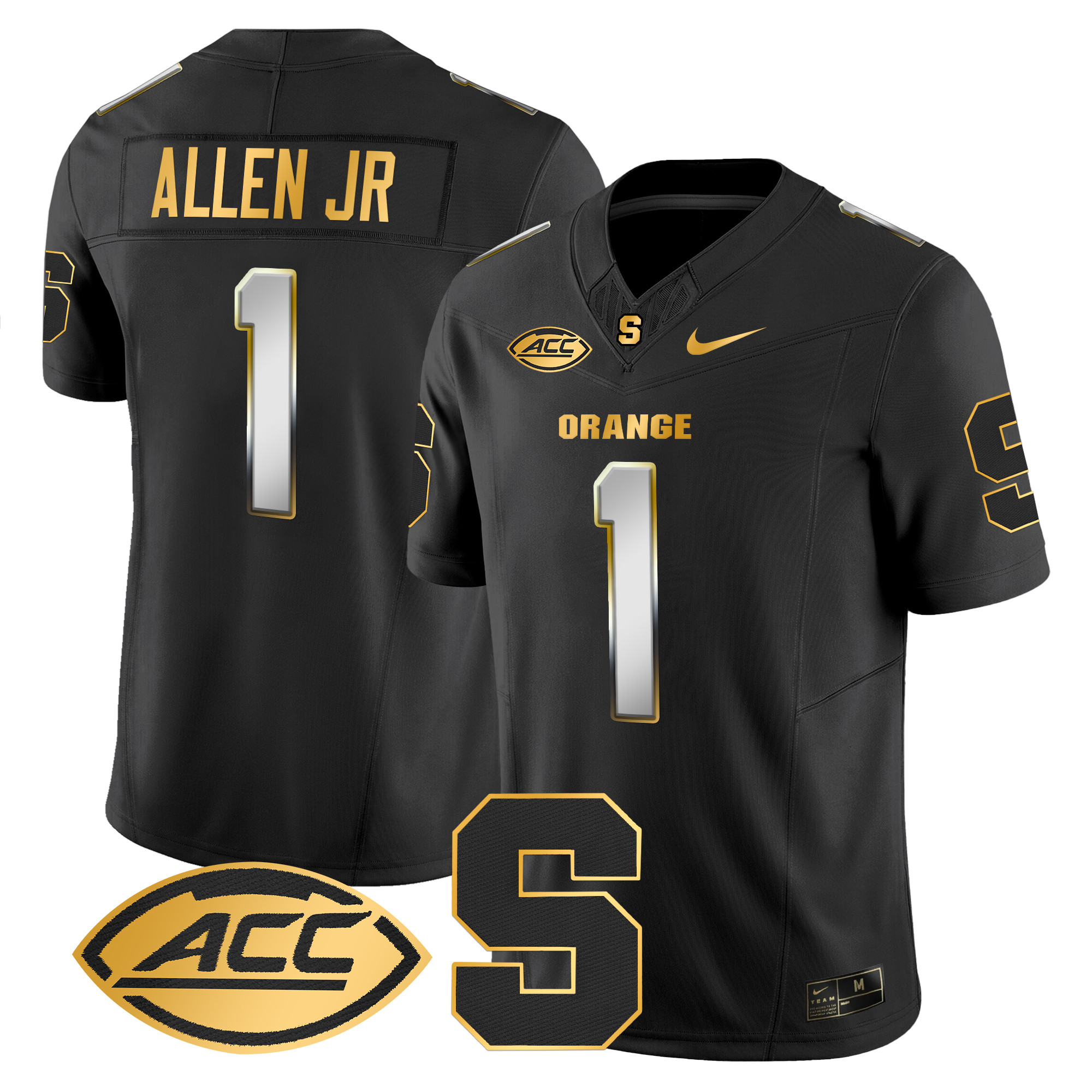 Men's Syracuse Orange 2024 Gold Vapor Limited Jersey - All stitched
