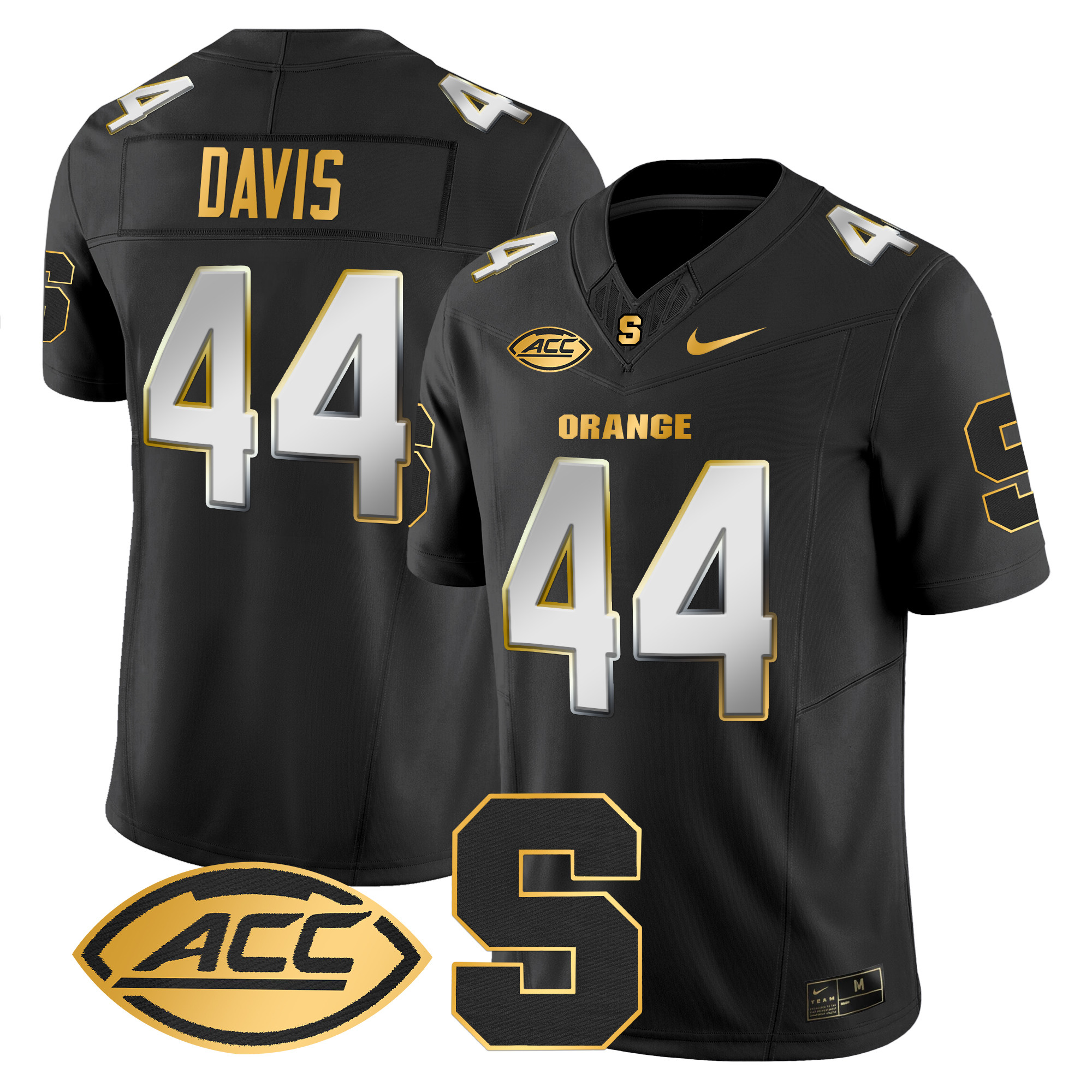 Men's Syracuse Orange 2024 Gold Vapor Limited Jersey - All stitched
