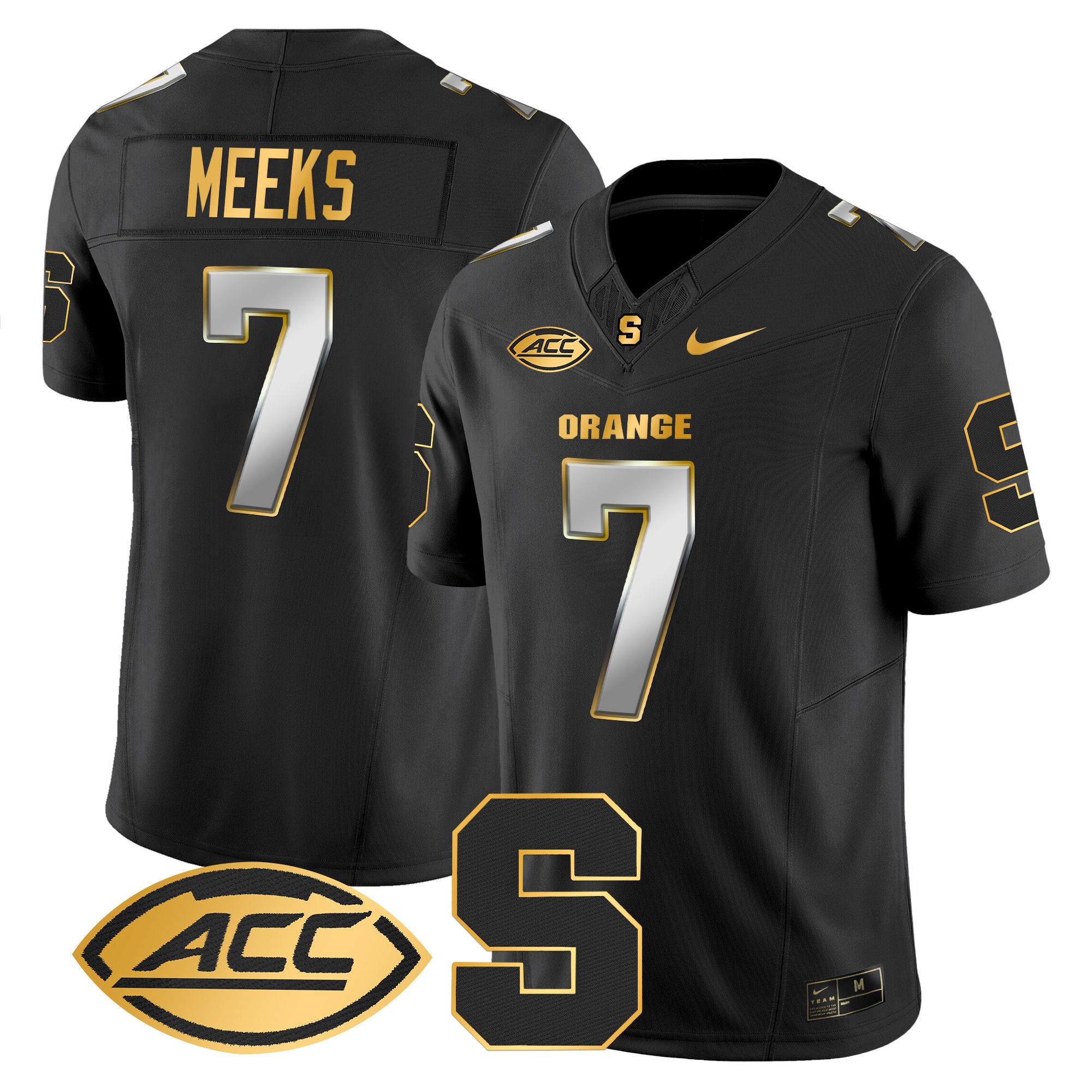 Men's Syracuse Orange 2024 Gold Vapor Limited Jersey - All stitched