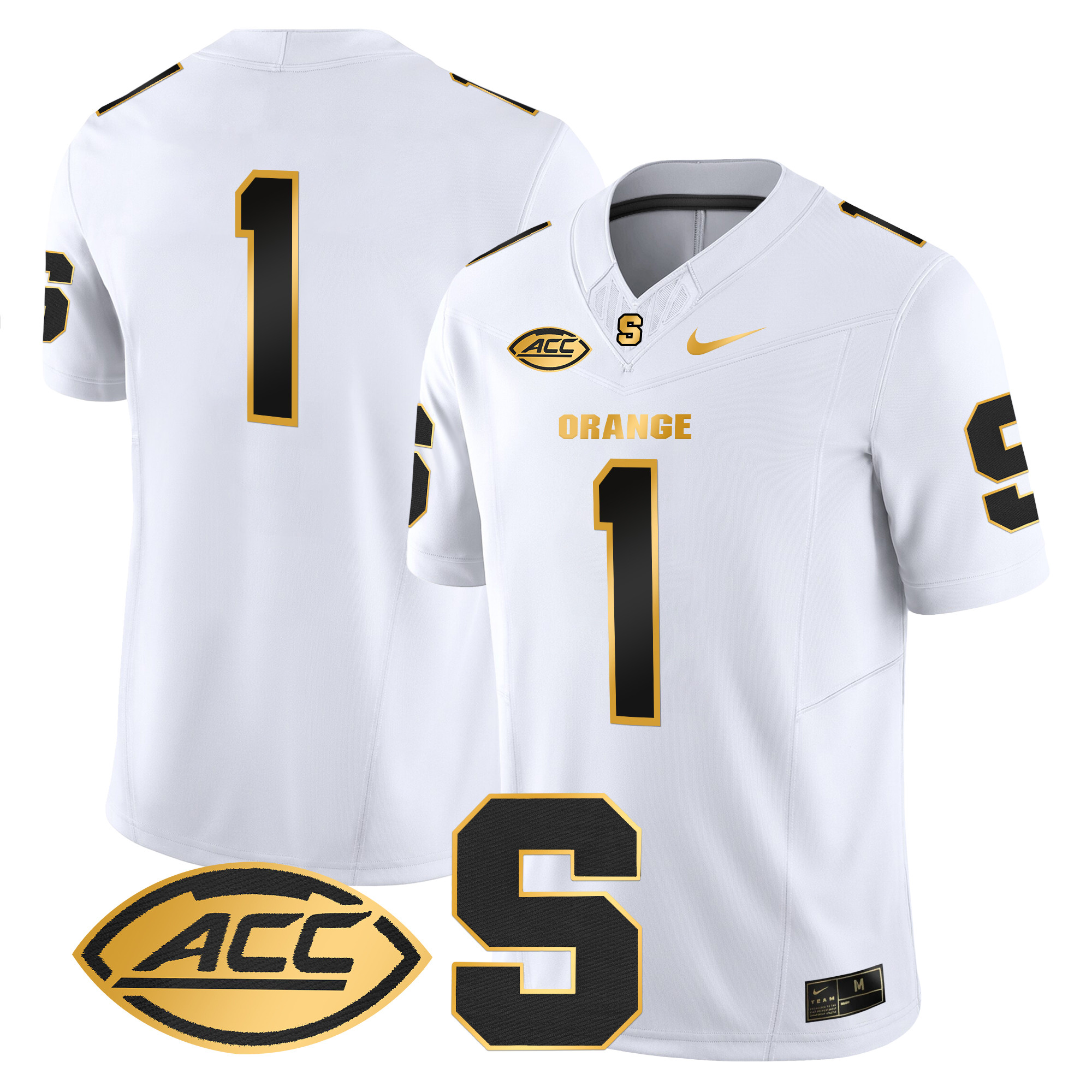 Men's Syracuse Orange 2024 Gold Vapor Limited Jersey - All stitched