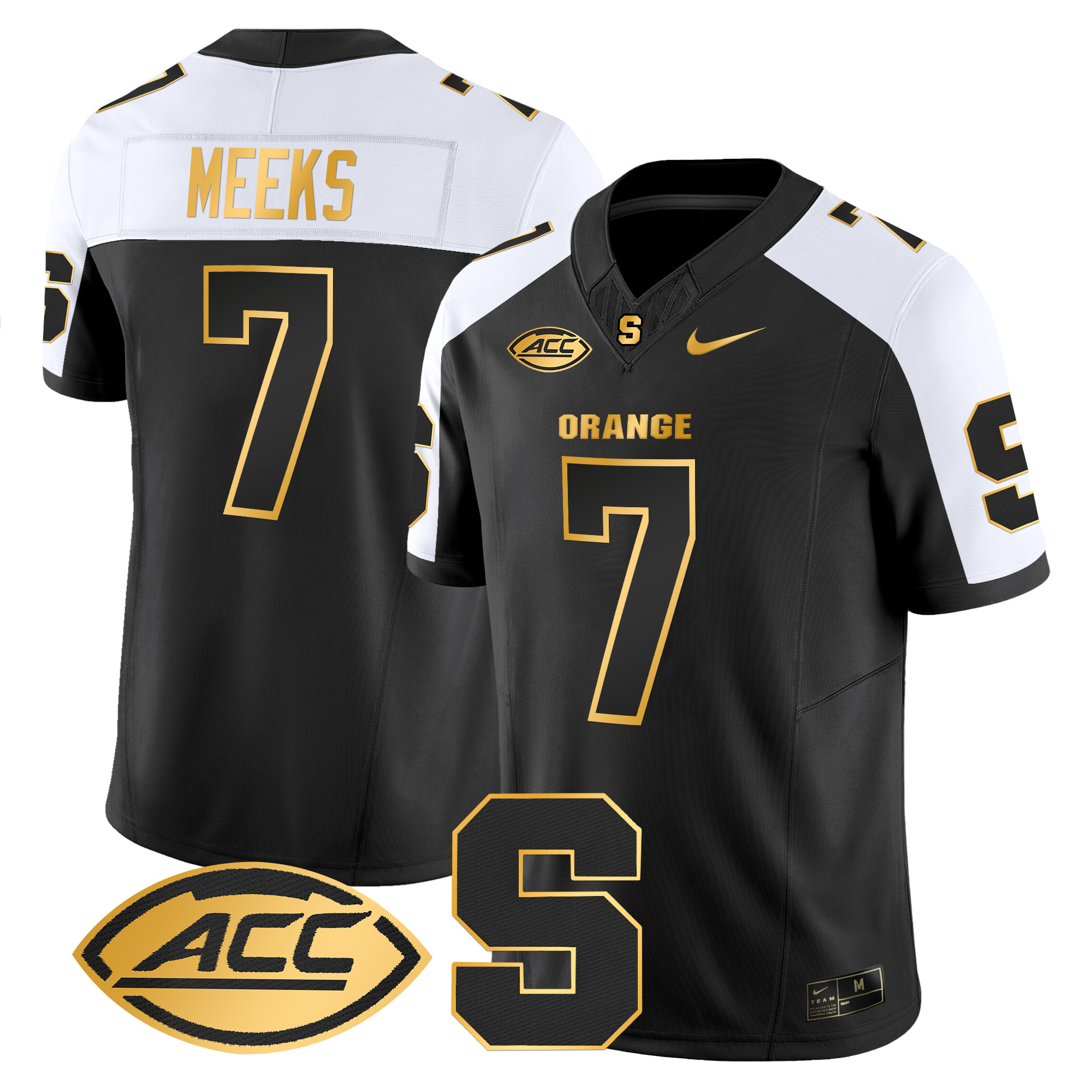 Men's Syracuse Orange 2024 Gold Vapor Limited Jersey - All stitched