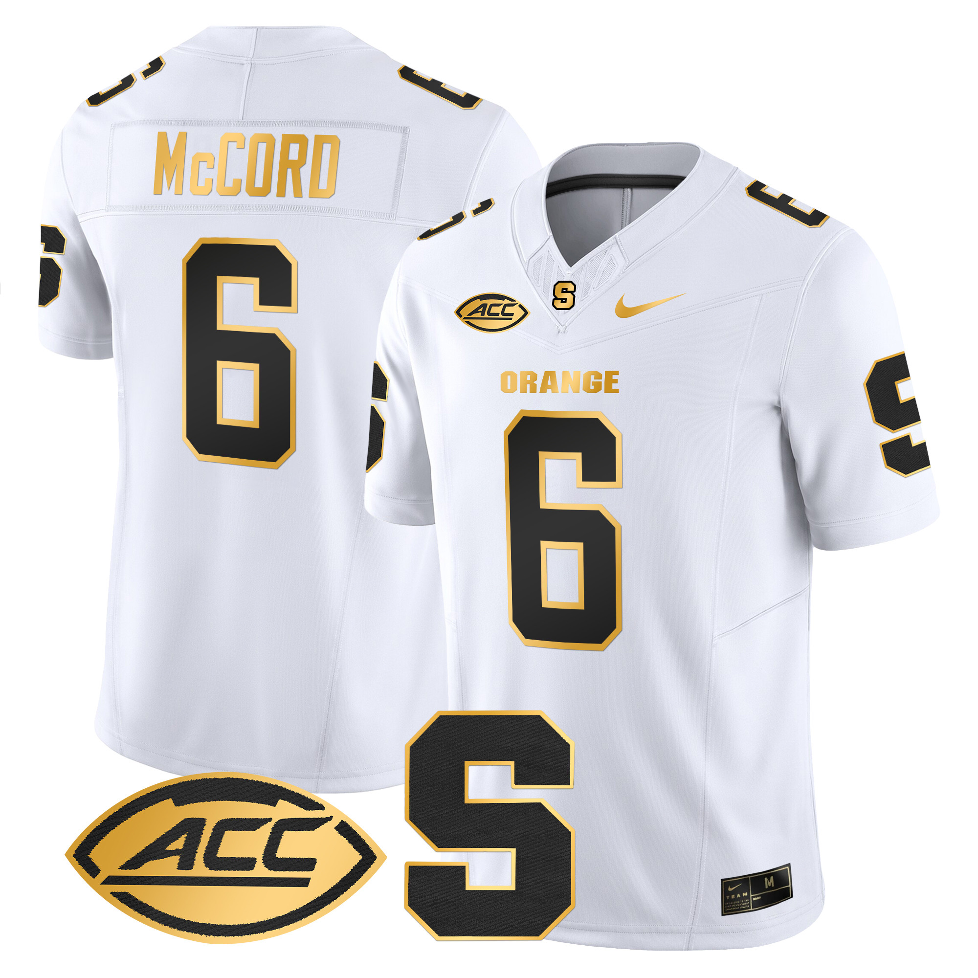 Men's Syracuse Orange 2024 Gold Vapor Limited Jersey - All stitched
