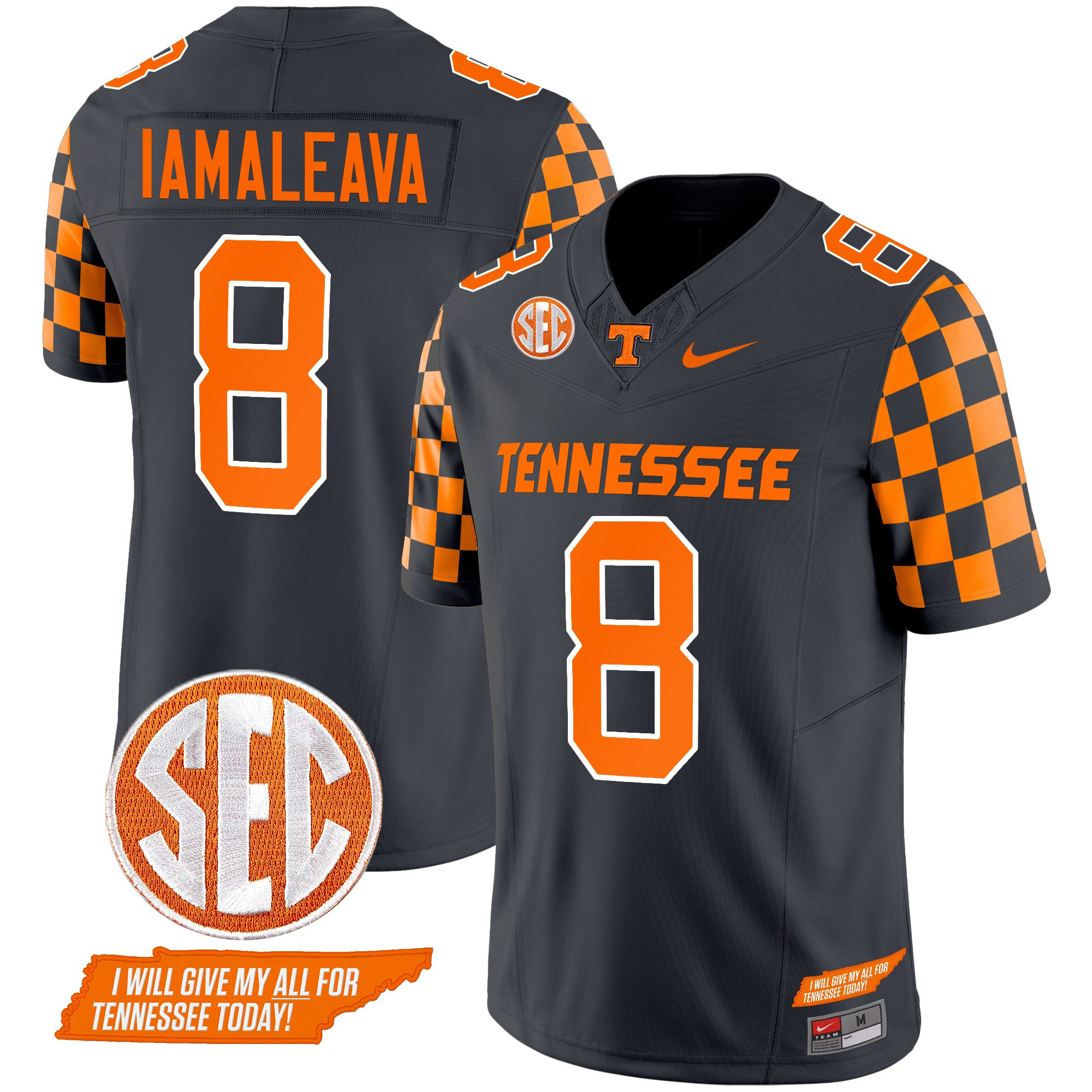 Men's Tennessee Volunteers 2024 Checkerboard Vapor Limited Jersey V2 - All Stitched
