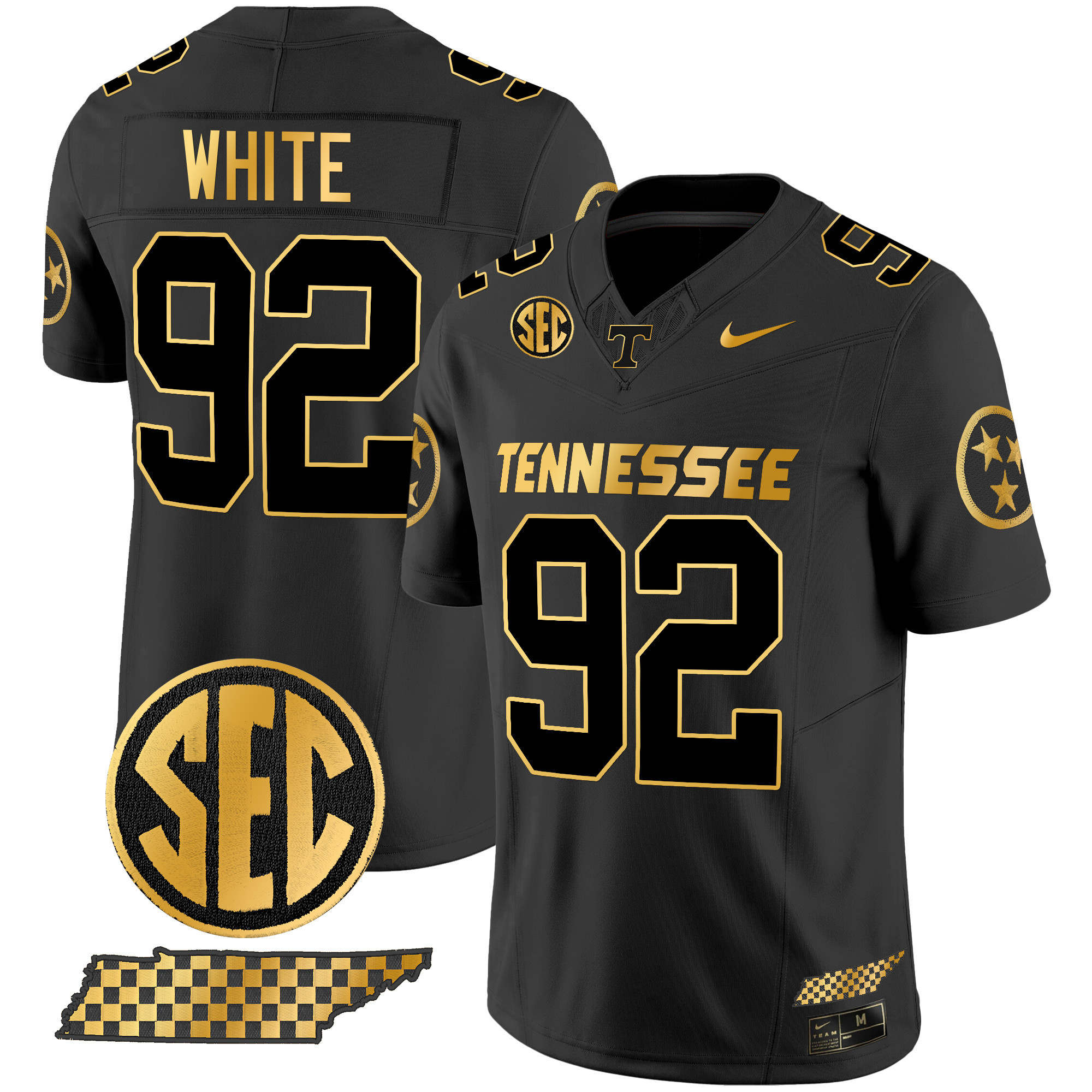 Men's Tennessee Volunteers 2024 Gold Vapor Limited Jersey - All Stitched