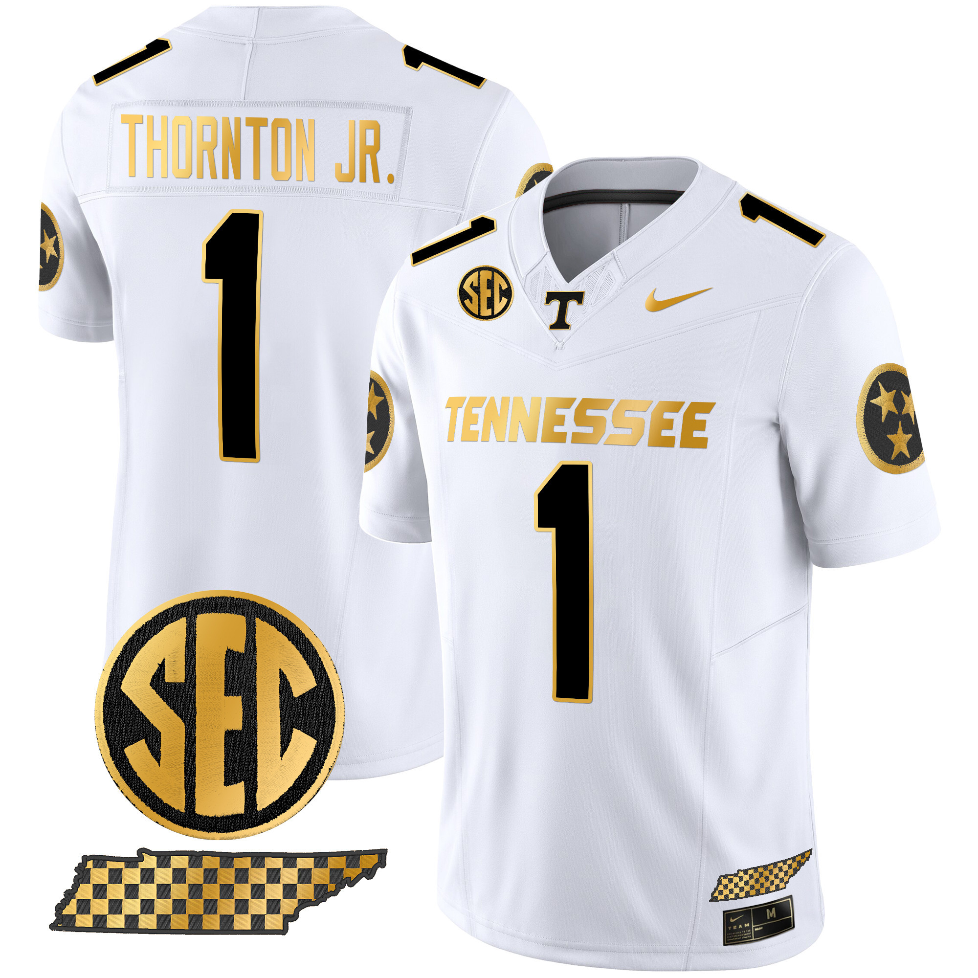 Men's Tennessee Volunteers 2024 Gold Vapor Limited Jersey - All Stitched