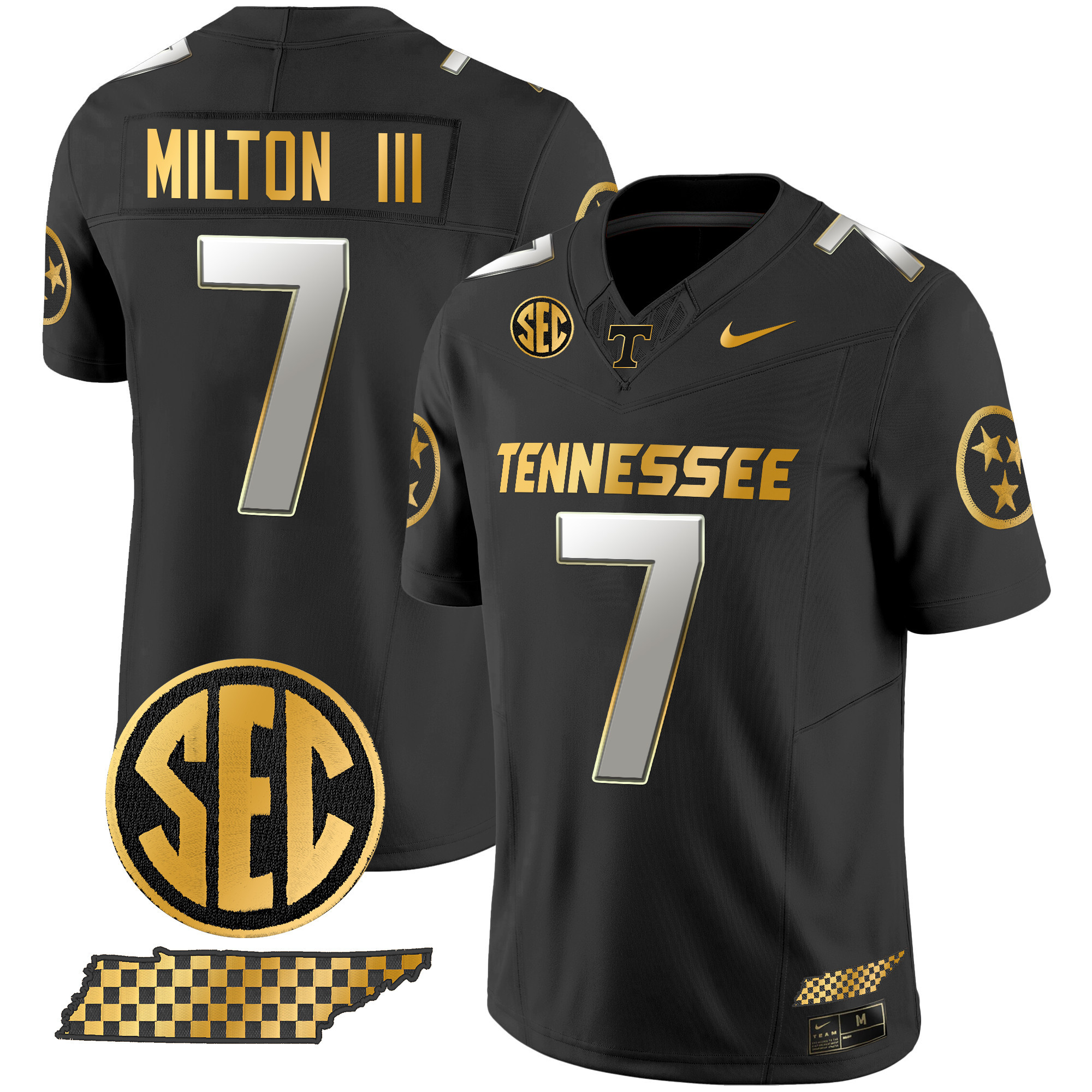 Men's Tennessee Volunteers 2024 Gold Vapor Limited Jersey - All Stitched