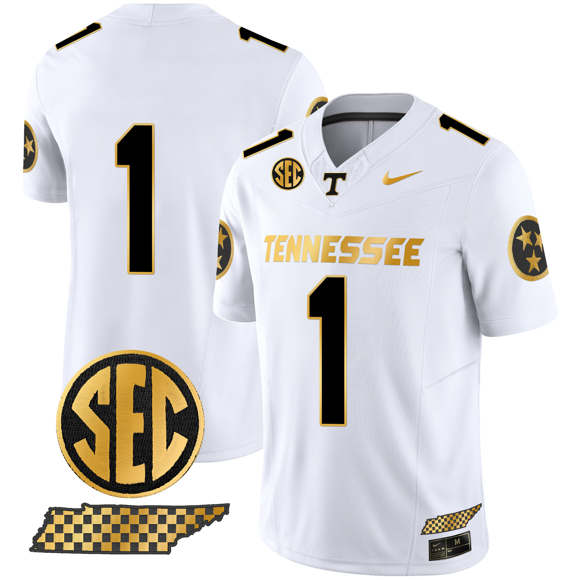 Men's Tennessee Volunteers 2024 Gold Vapor Limited Jersey - All Stitched