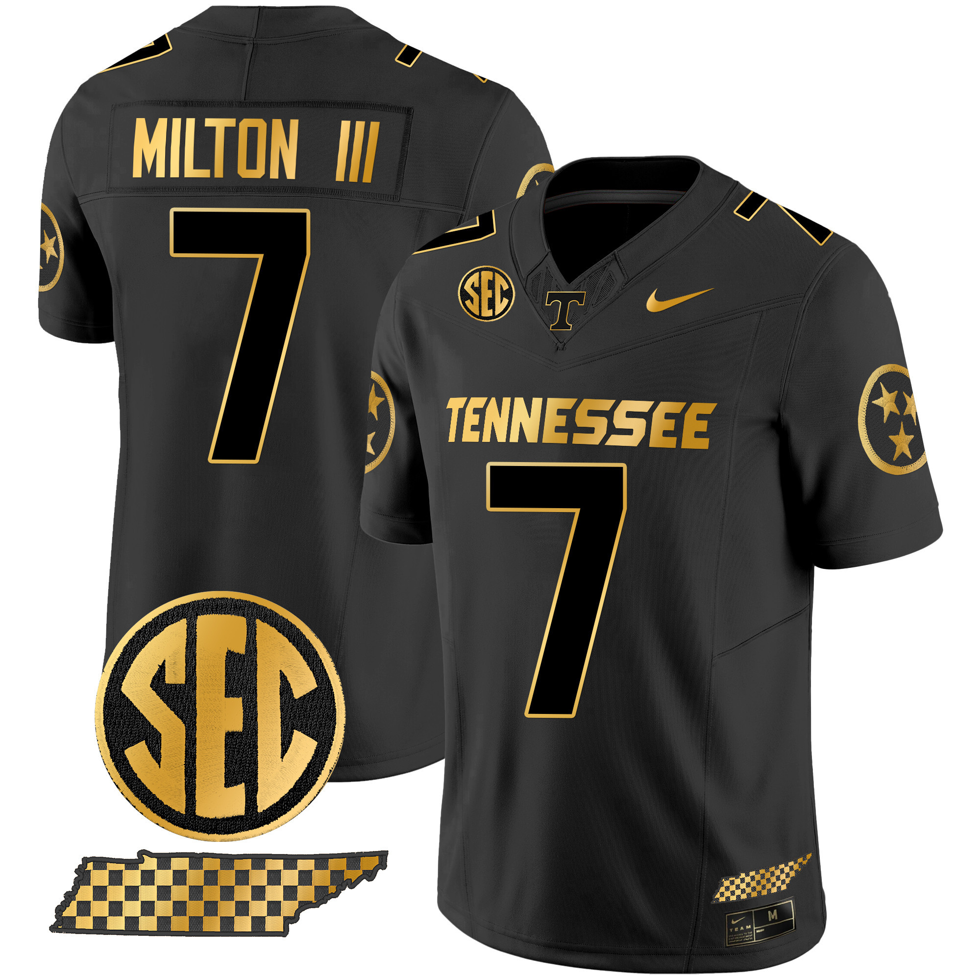 Men's Tennessee Volunteers 2024 Gold Vapor Limited Jersey - All Stitched