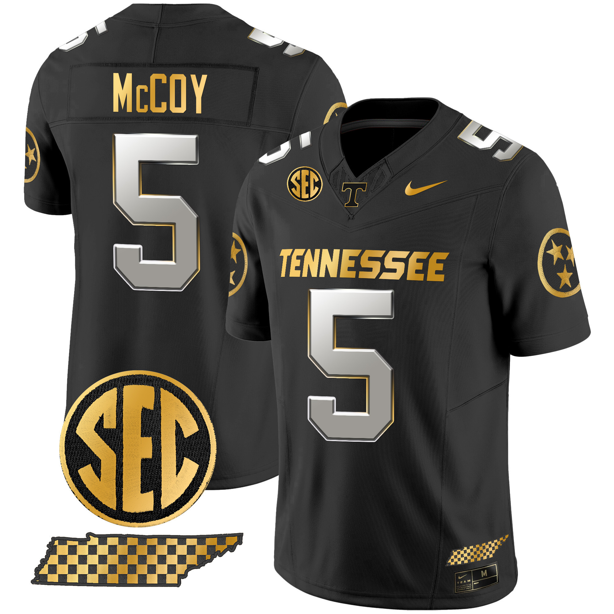 Men's Tennessee Volunteers 2024 Gold Vapor Limited Jersey - All Stitched