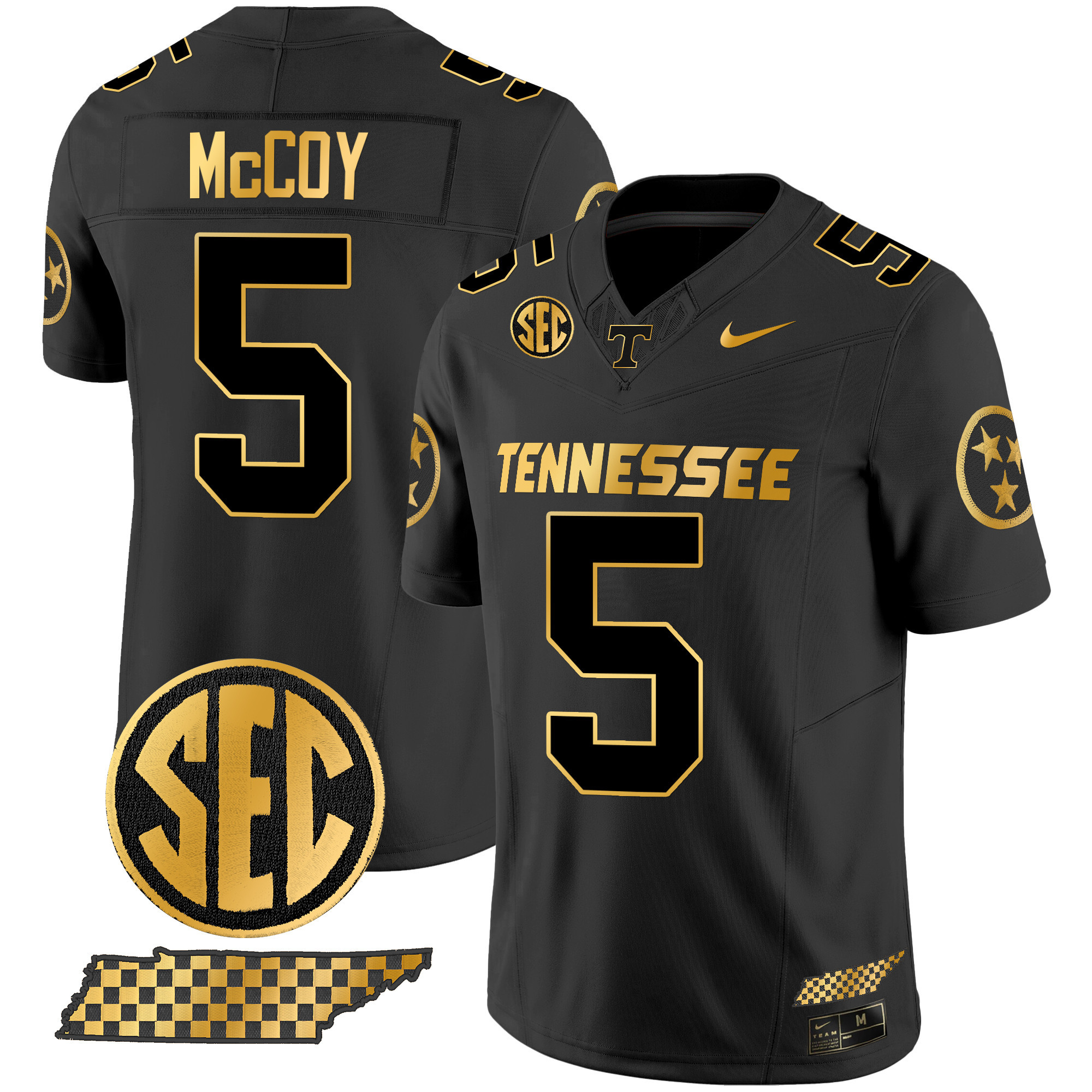 Men's Tennessee Volunteers 2024 Gold Vapor Limited Jersey - All Stitched